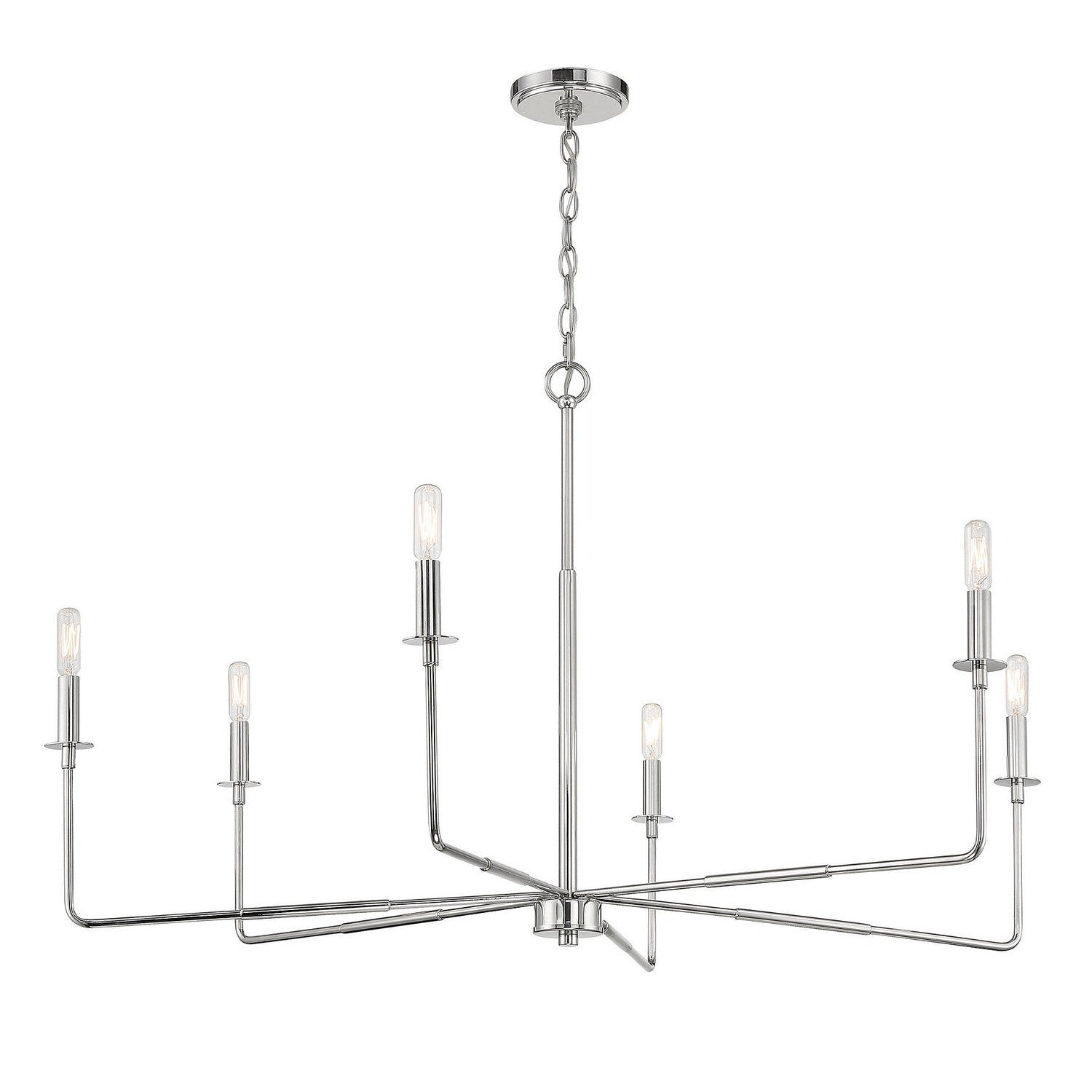 Savoy House - 1-2221-6-109 - Six Light Chandelier - Salerno - Polished Nickel