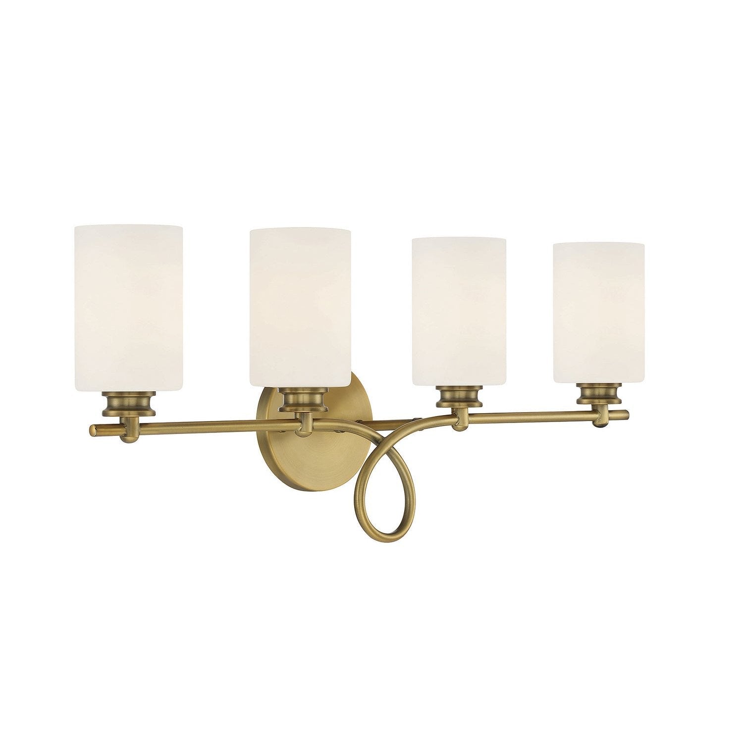 Savoy House - 8-530-4-322 - Four Light Bath Bar - Woodbury - Warm Brass