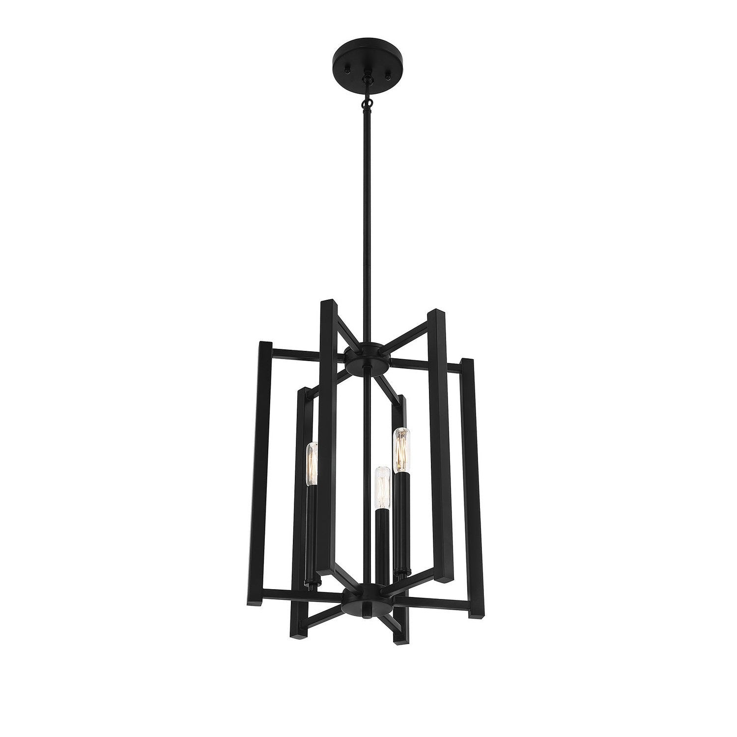 Savoy House - 3-7700-3-89 - Three Light Pendant - Benson - Matte Black