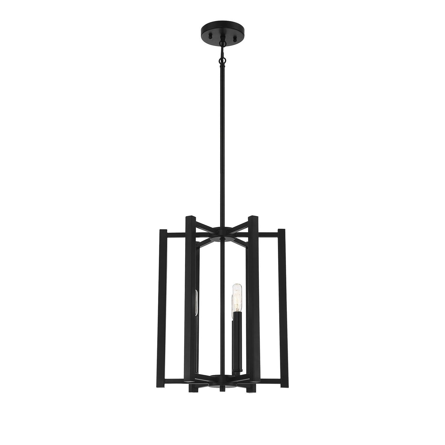 Savoy House - 3-7700-3-89 - Three Light Pendant - Benson - Matte Black