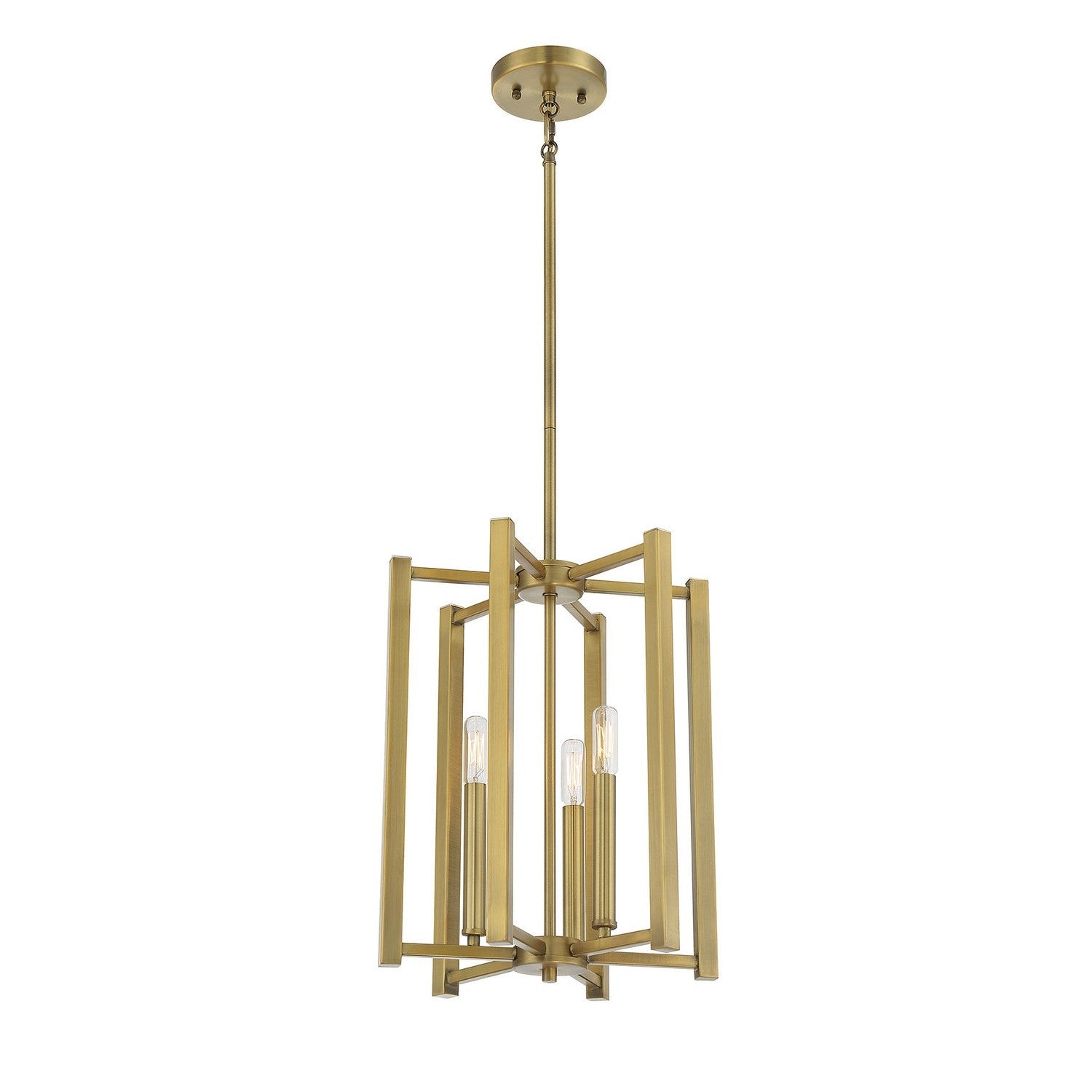 Savoy House - 3-7700-3-322 - Three Light Pendant - Benson - Warm Brass