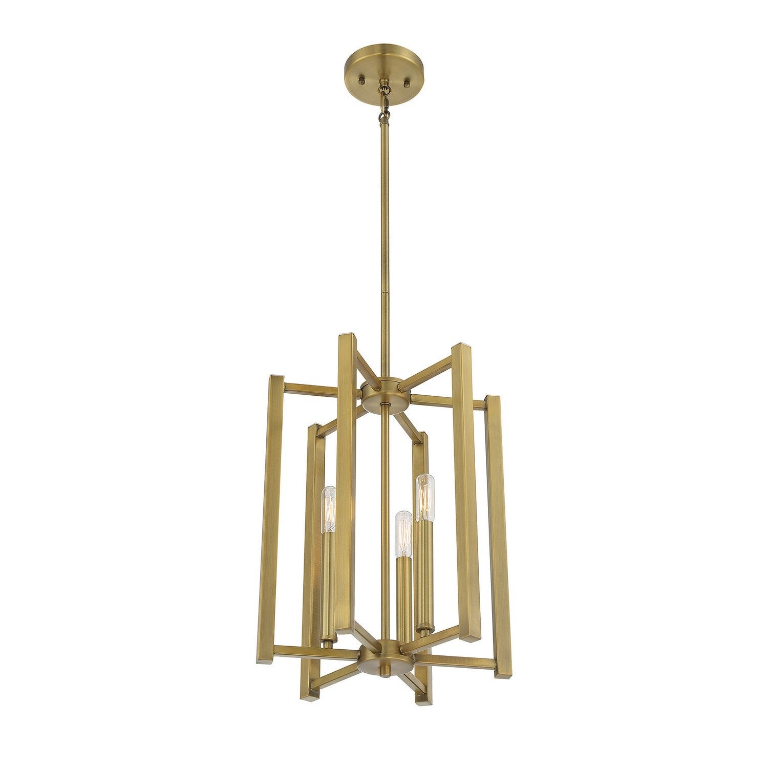 Savoy House - 3-7700-3-322 - Three Light Pendant - Benson - Warm Brass