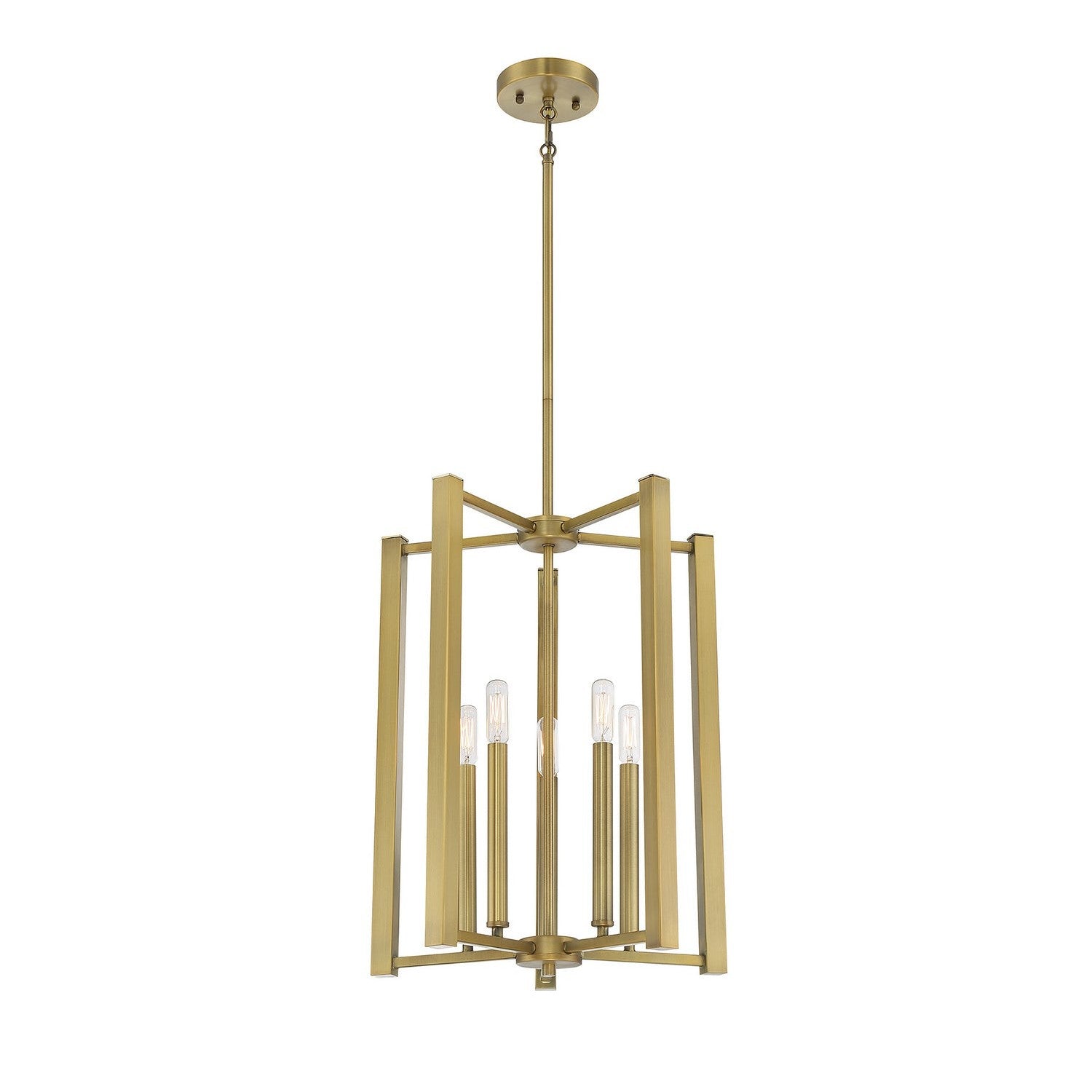 Savoy House - 3-7701-5-322 - Five Light Pendant - Benson - Warm Brass