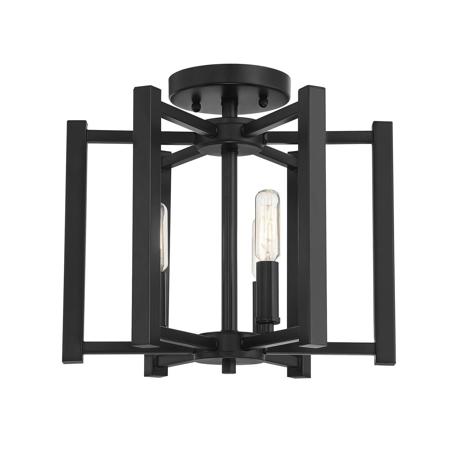 Savoy House - 6-7702-3-89 - Three Light Semi-Flush Mount - Benson - Matte Black