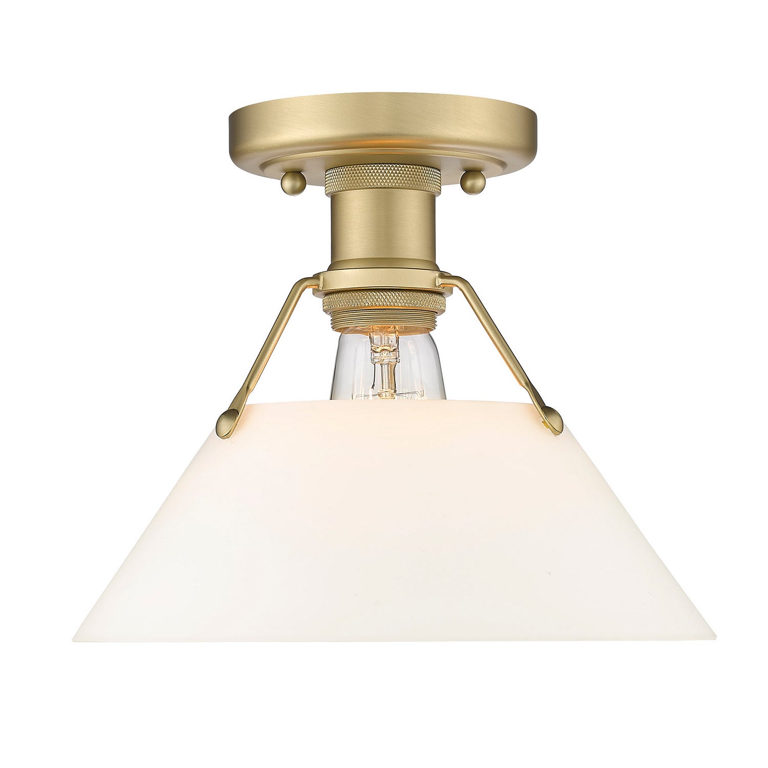 Golden - 3306-FM BCB-OP - One Light Flush Mount - Orwell - Brushed Champagne Bronze