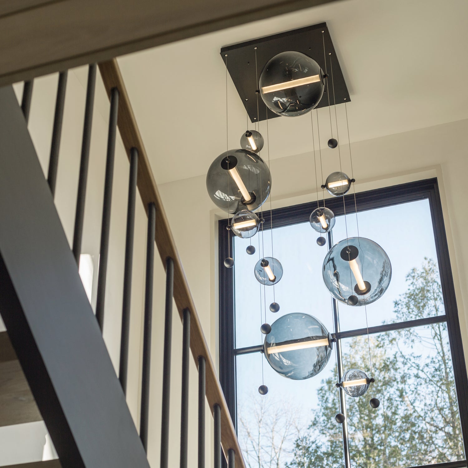Hubbardton Forge - 139051-LED-STND-10-YL0694 - LED Pendant - Abacus - Black