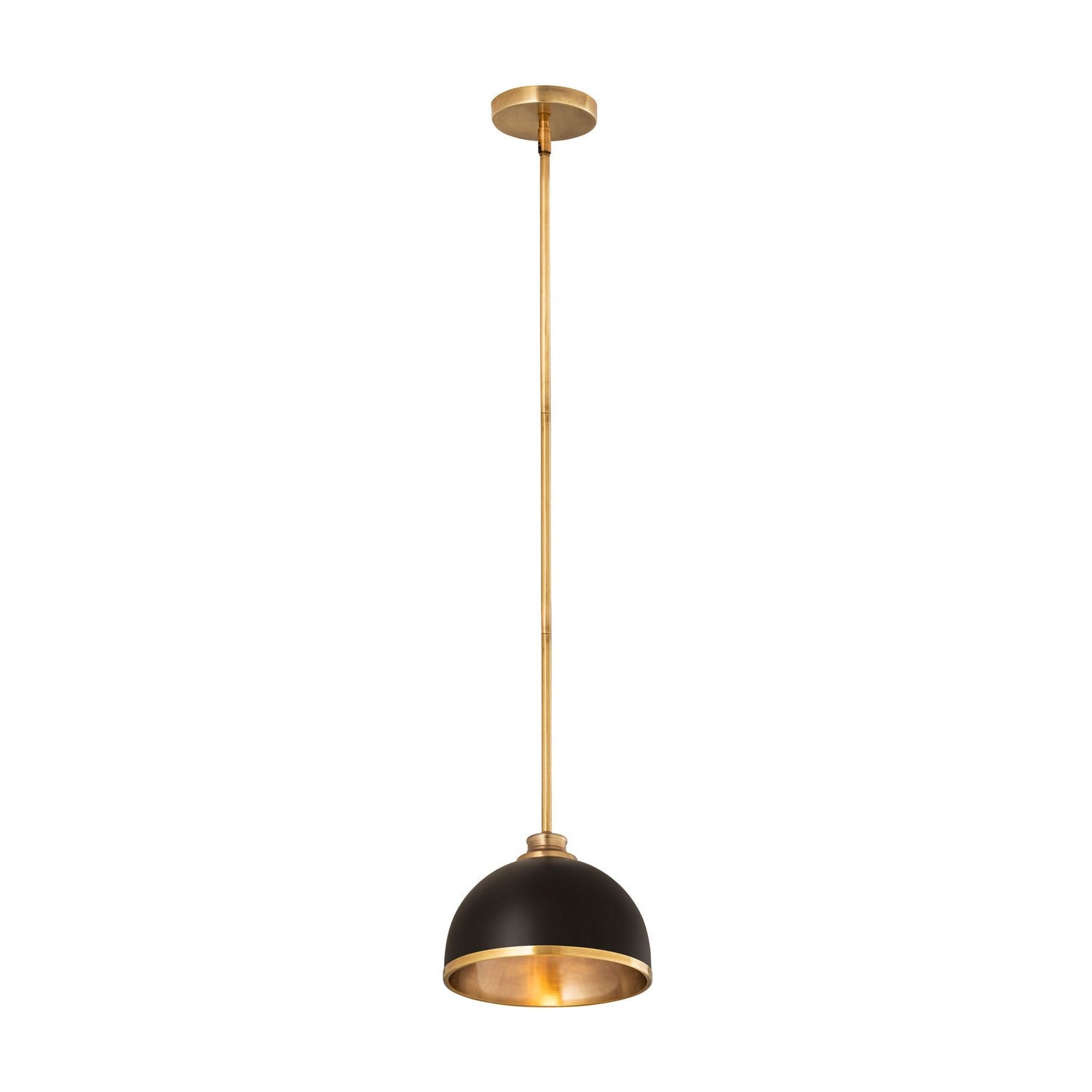 Z-Lite - 1004P10-MB-RB - One Light Pendant - Landry - Matte Black + Rubbed Brass