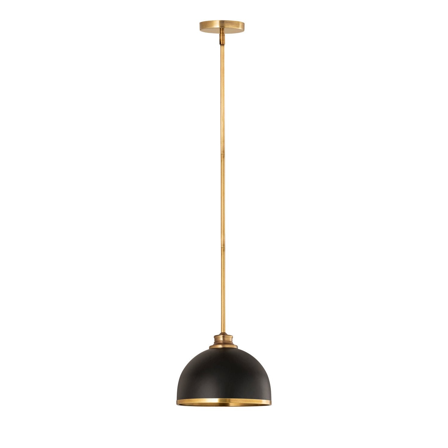 Z-Lite - 1004P10-MB-RB - One Light Pendant - Landry - Matte Black + Rubbed Brass