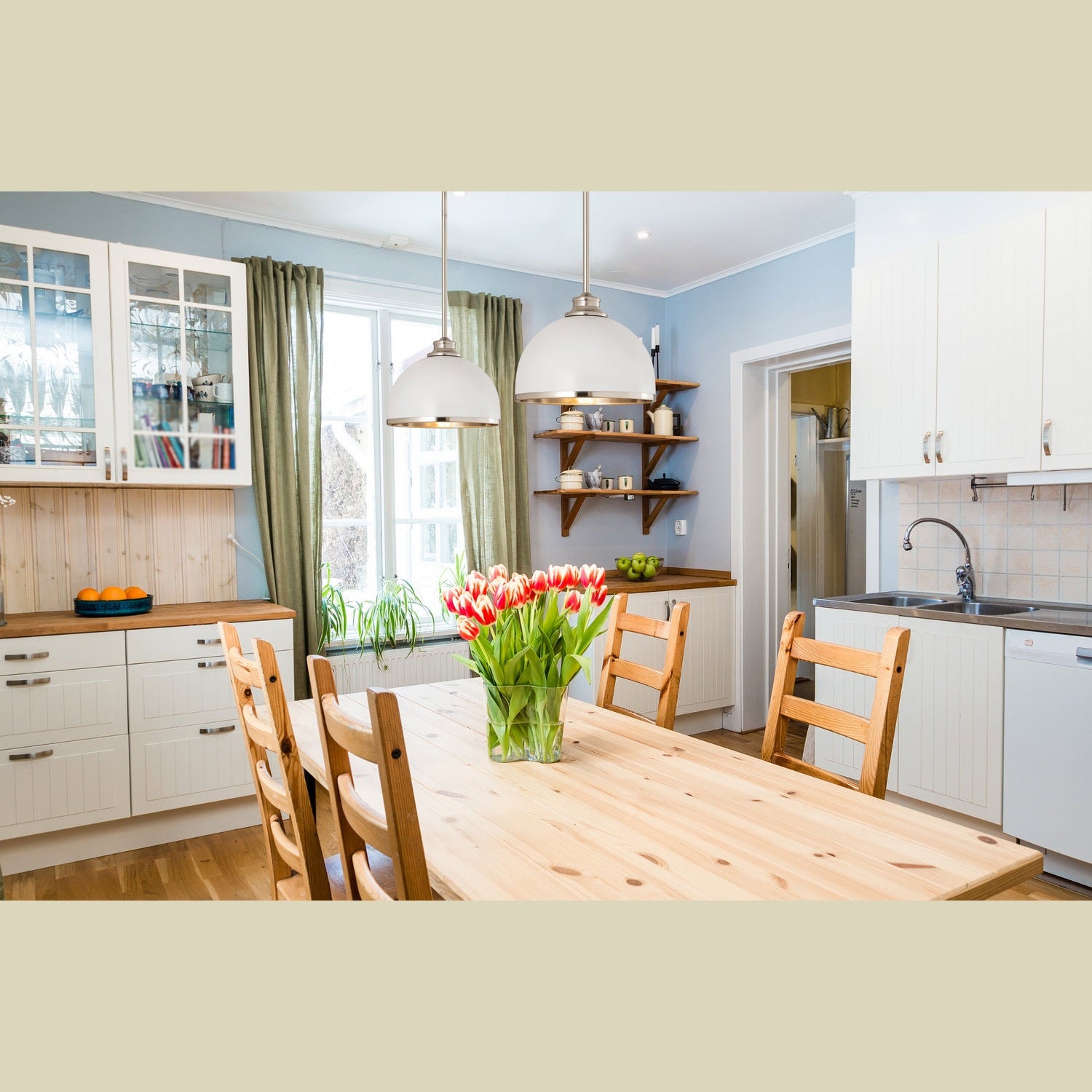 Z-Lite - 1004P10-MW-BN - One Light Pendant - Landry - Matte White + Brushed Nickel