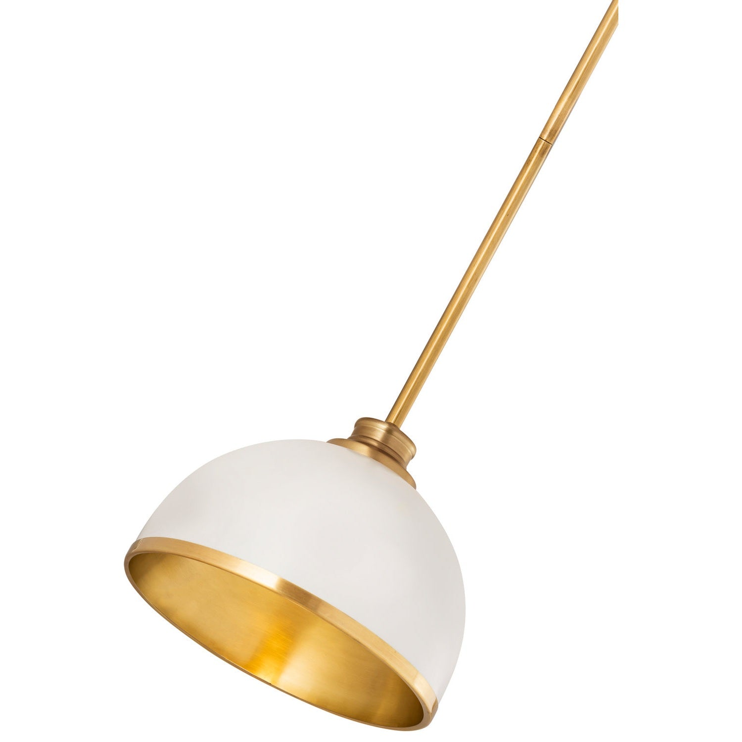 Z-Lite - 1004P10-MW-RB - One Light Pendant - Landry - Matte White + Rubbed Brass