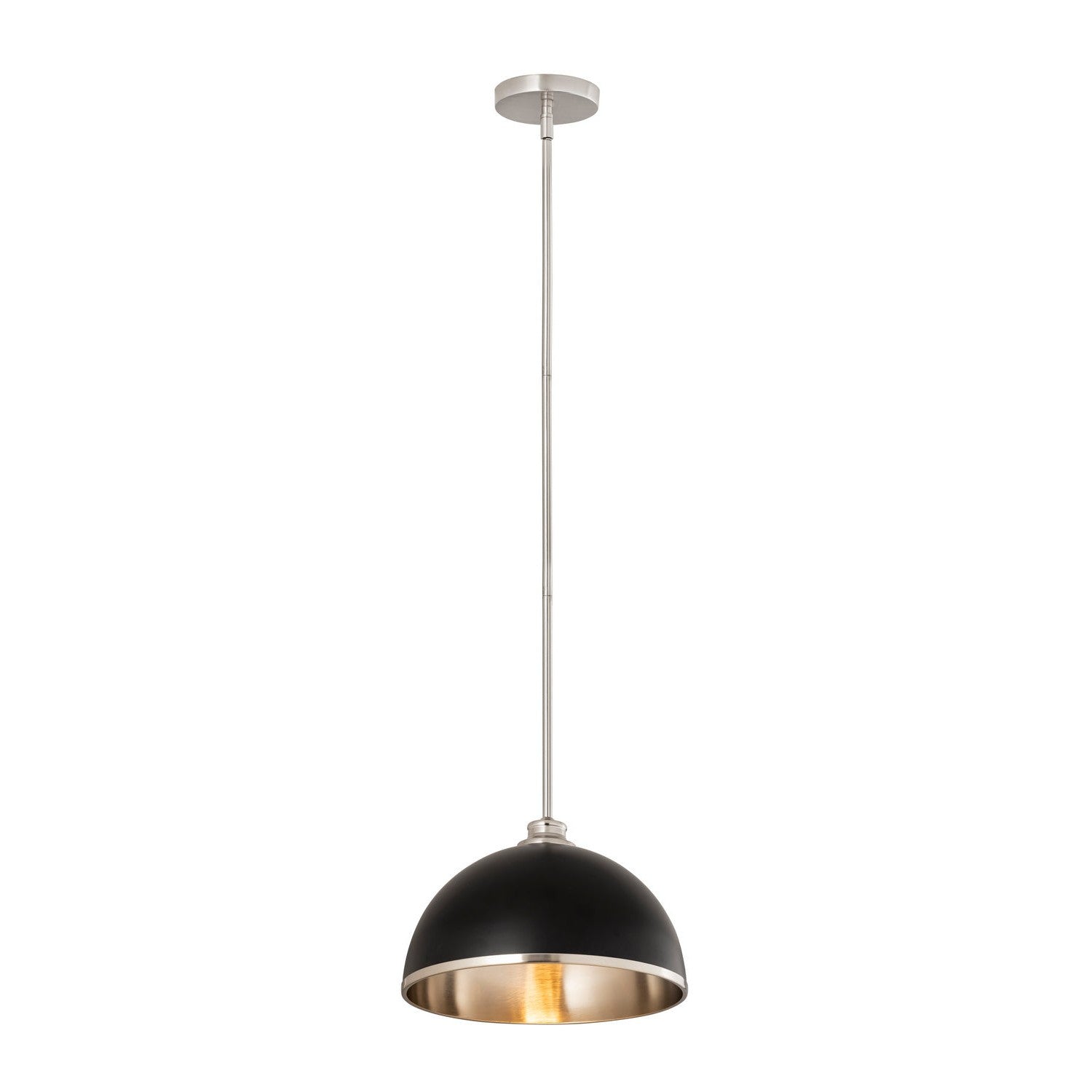 Z-Lite - 1004P14-MB-BN - One Light Pendant - Landry - Matte Black + Brushed Nickel