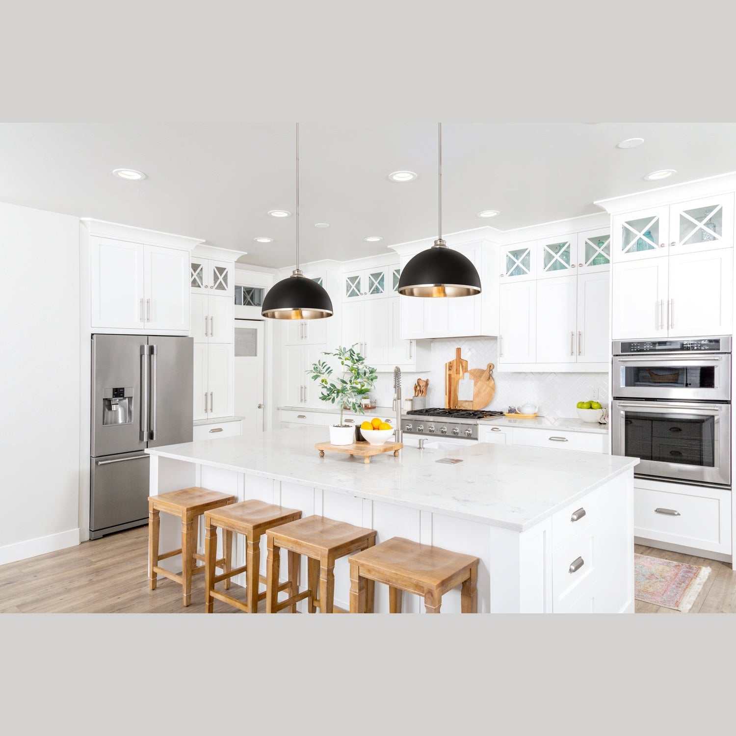 Z-Lite - 1004P14-MB-BN - One Light Pendant - Landry - Matte Black + Brushed Nickel