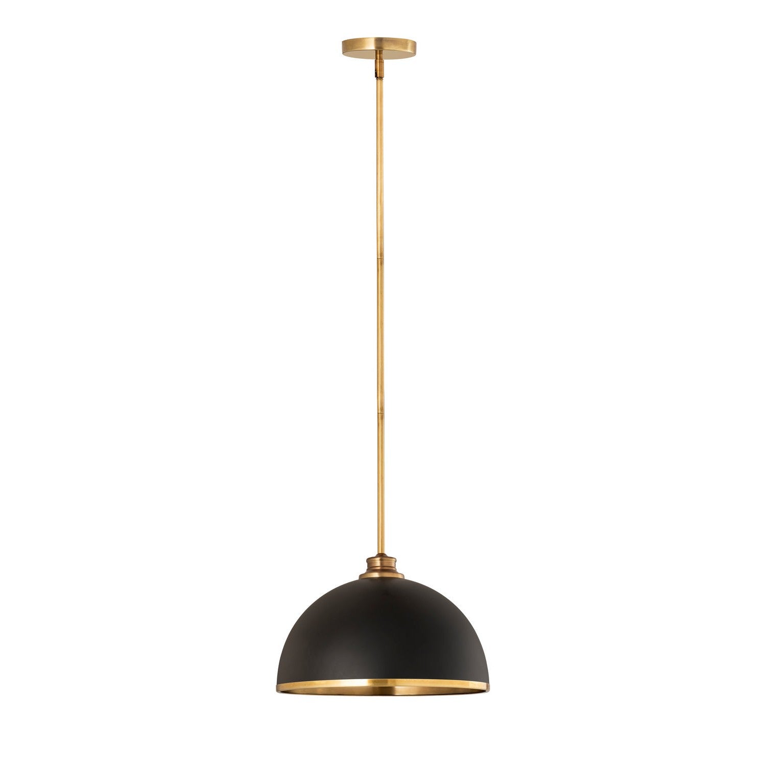 Z-Lite - 1004P14-MB-RB - One Light Pendant - Landry - Matte Black + Rubbed Brass