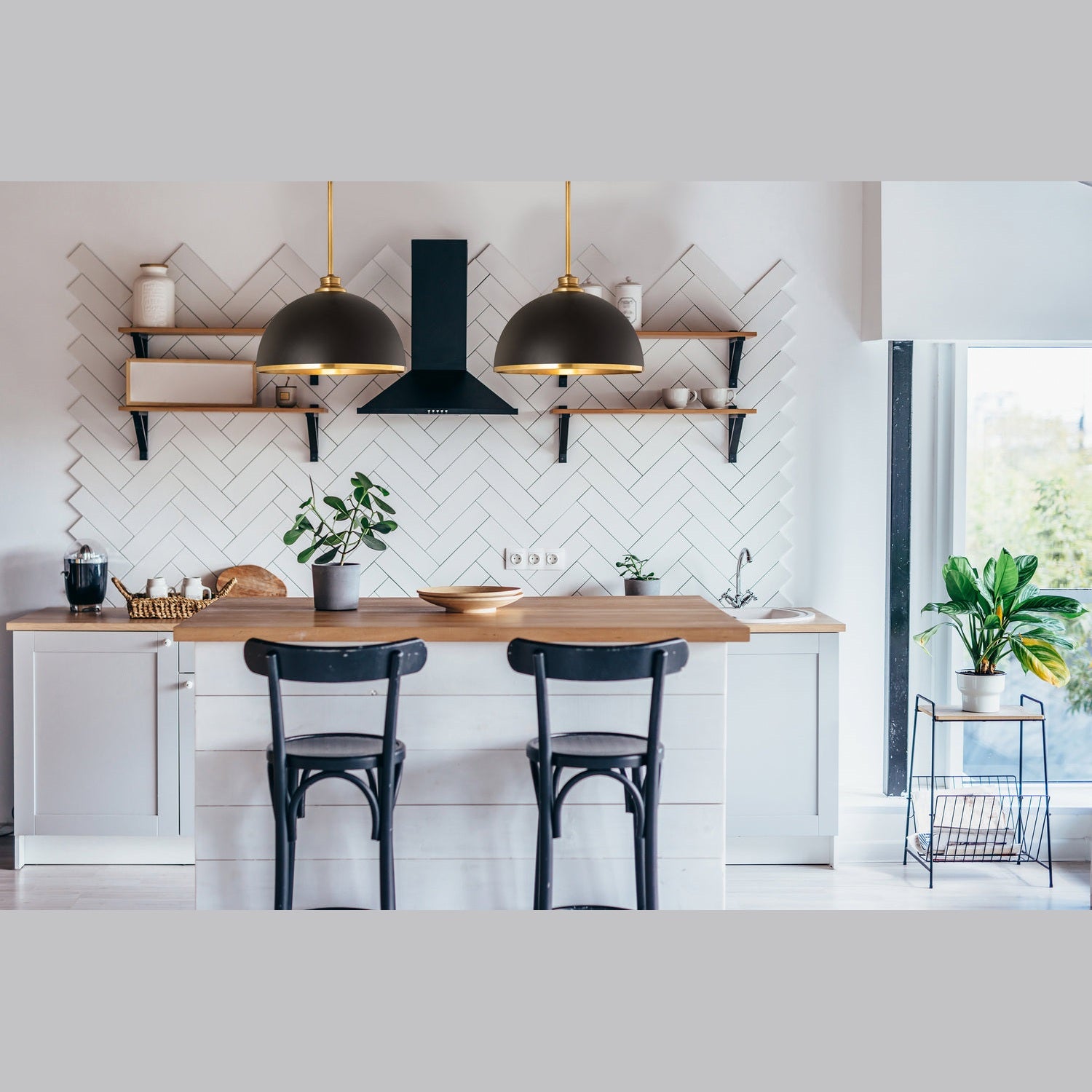 Z-Lite - 1004P14-MB-RB - One Light Pendant - Landry - Matte Black + Rubbed Brass