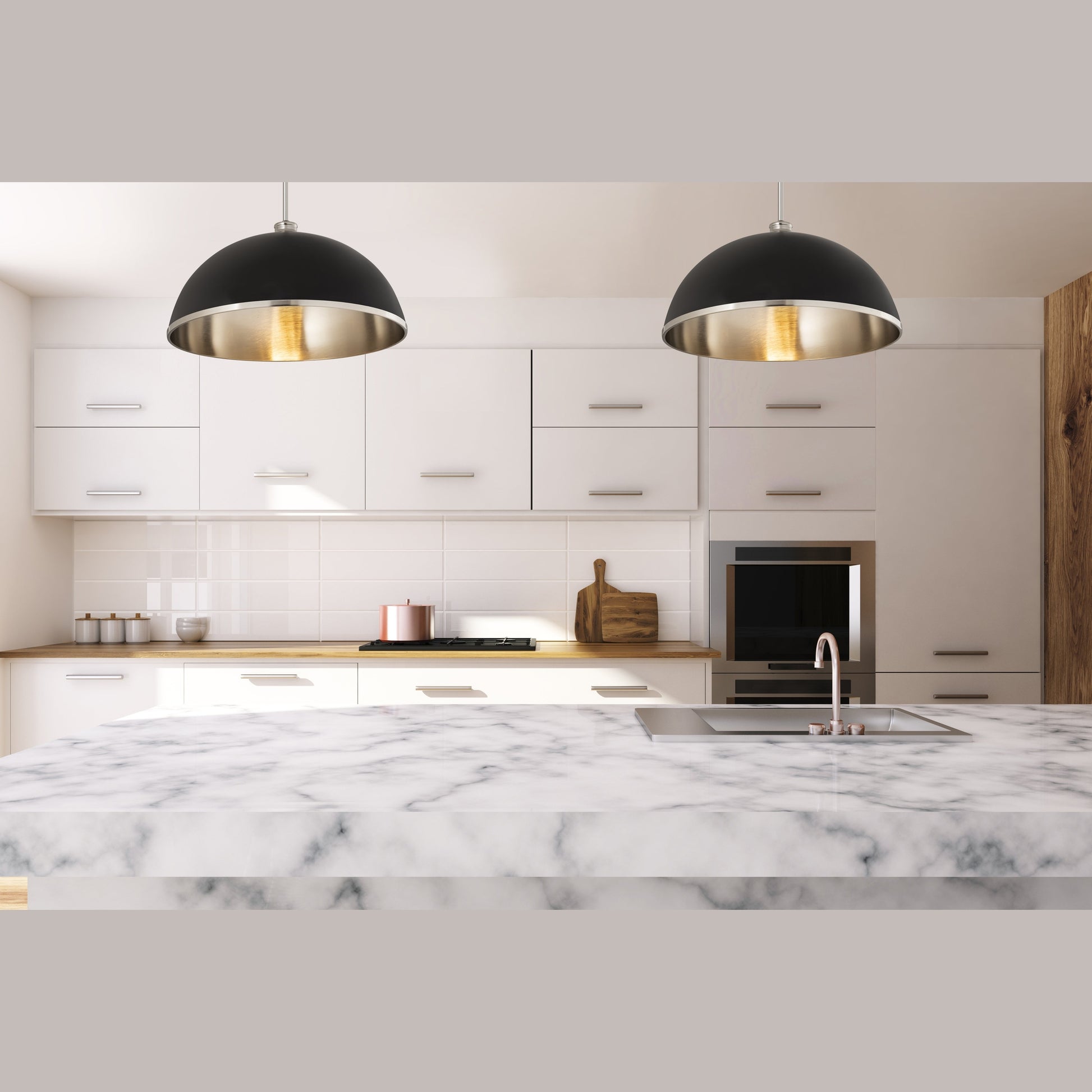 Z-Lite - 1004P20-MB-BN - One Light Pendant - Landry - Matte Black + Brushed Nickel