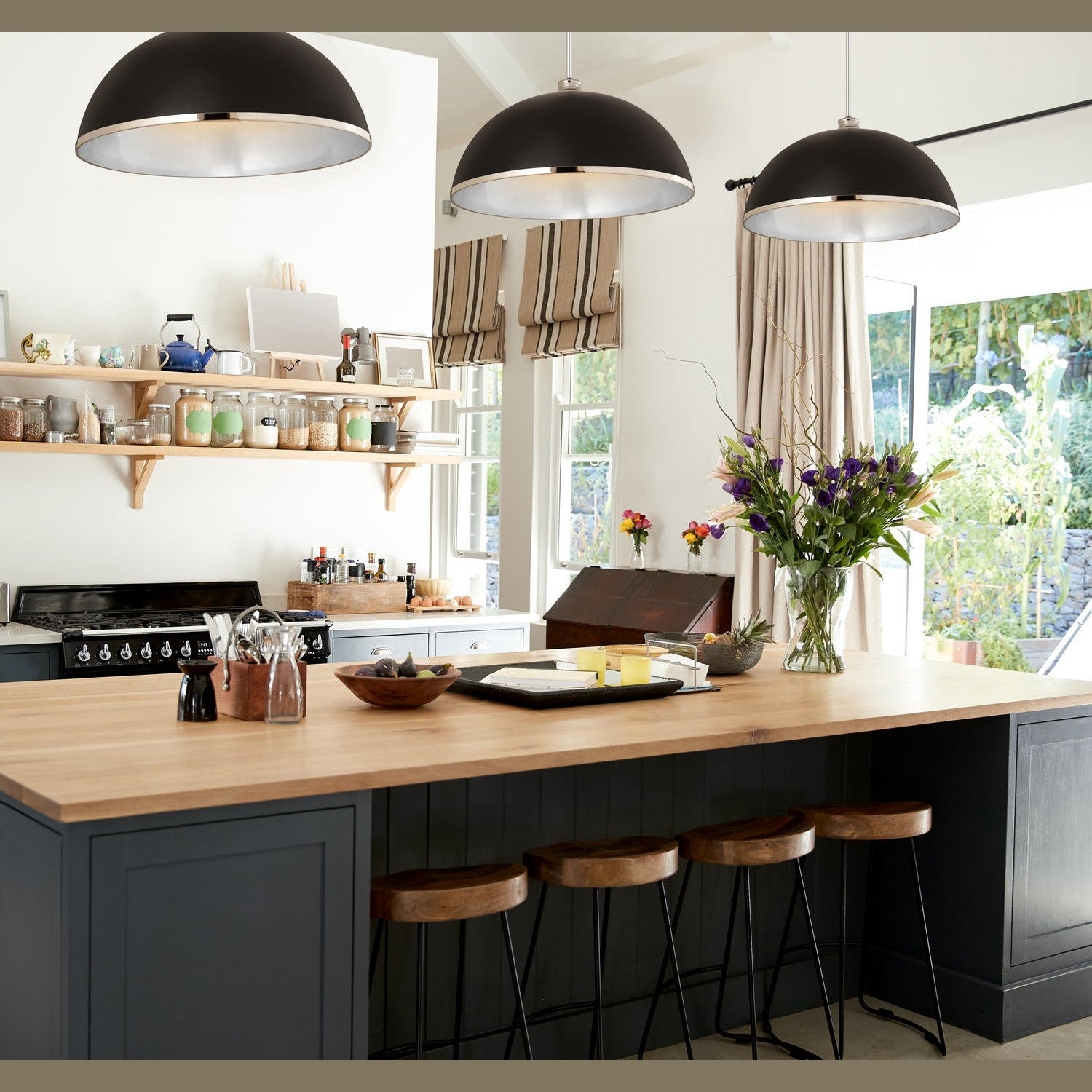 Z-Lite - 1004P20-MB-CH - One Light Pendant - Landry - Matte Black + Chrome