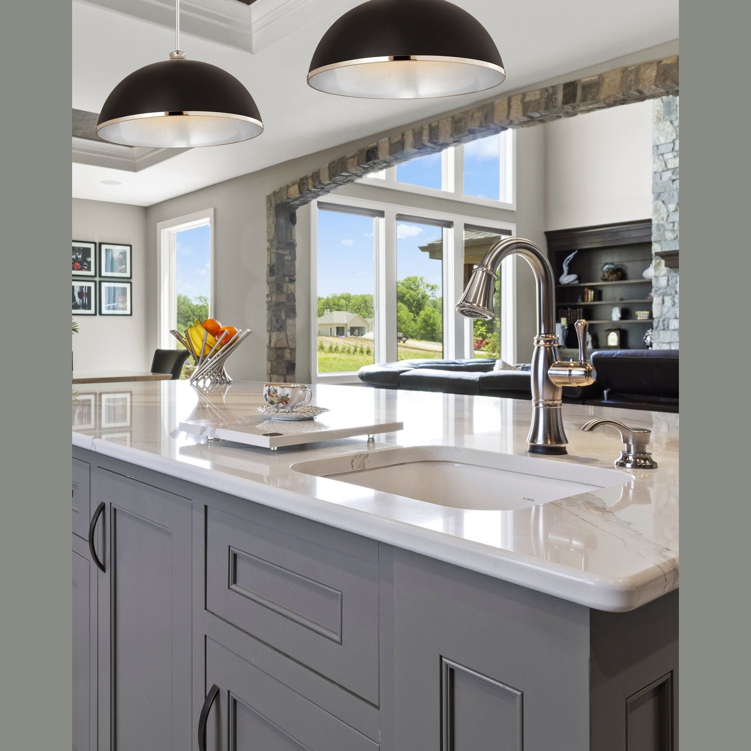 Z-Lite - 1004P20-MB-CH - One Light Pendant - Landry - Matte Black + Chrome