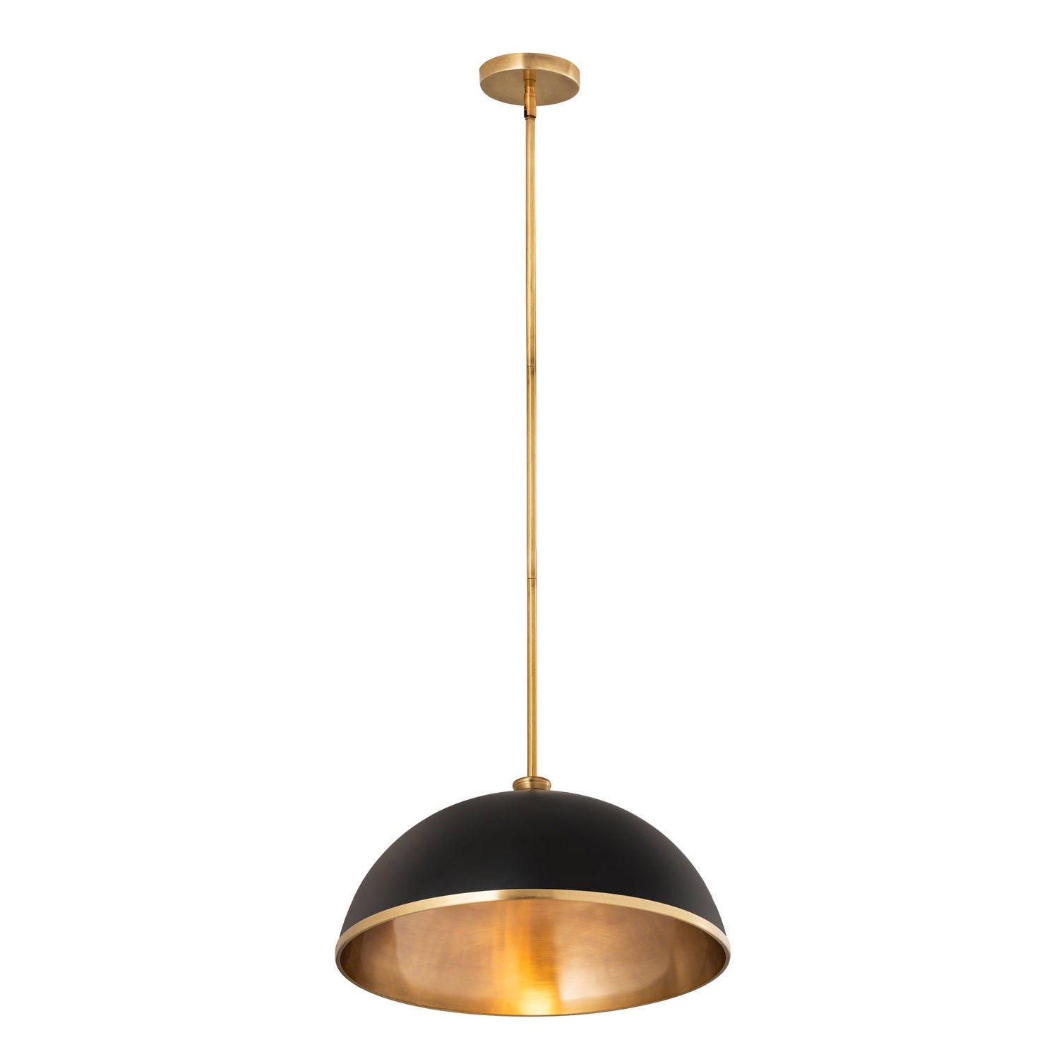 Z-Lite - 1004P20-MB-RB - One Light Pendant - Landry - Matte Black + Rubbed Brass