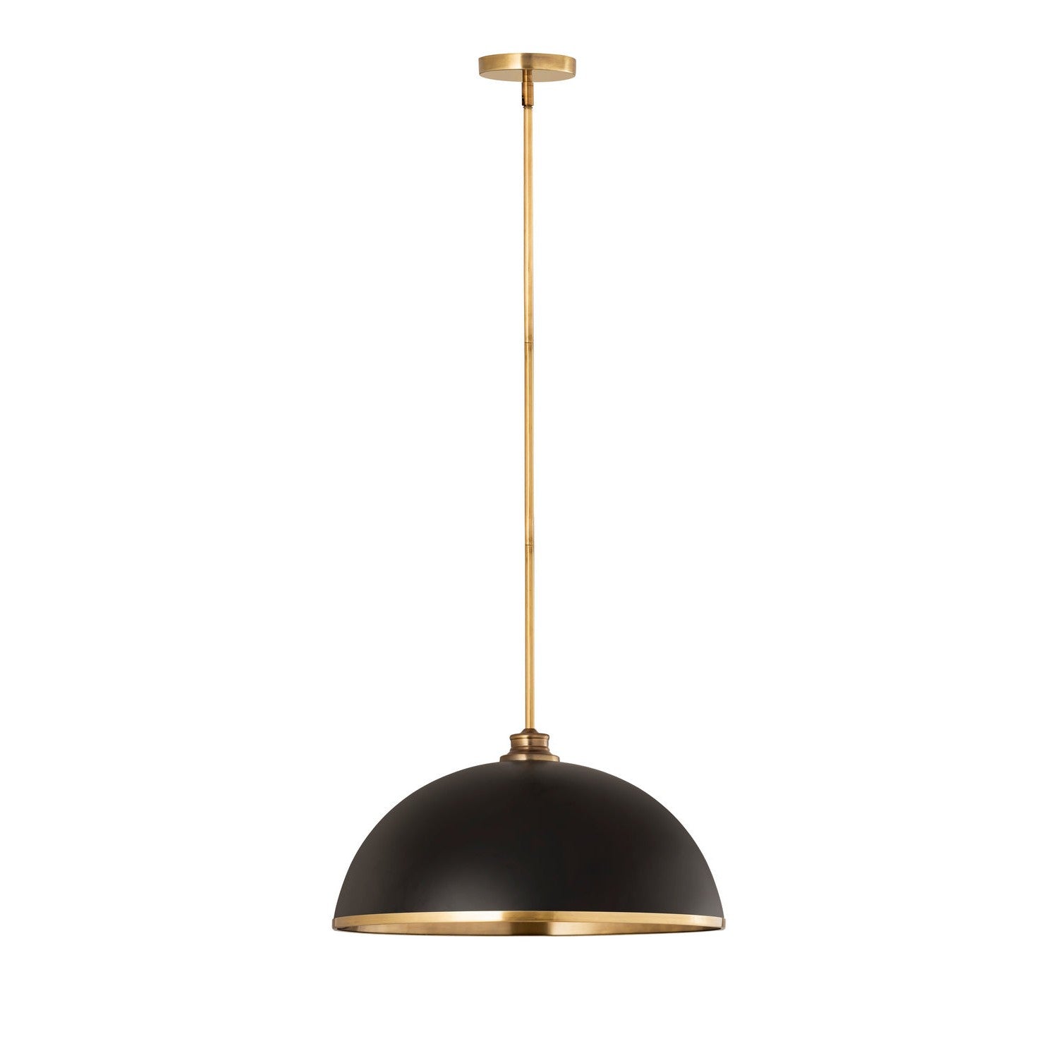 Z-Lite - 1004P20-MB-RB - One Light Pendant - Landry - Matte Black + Rubbed Brass
