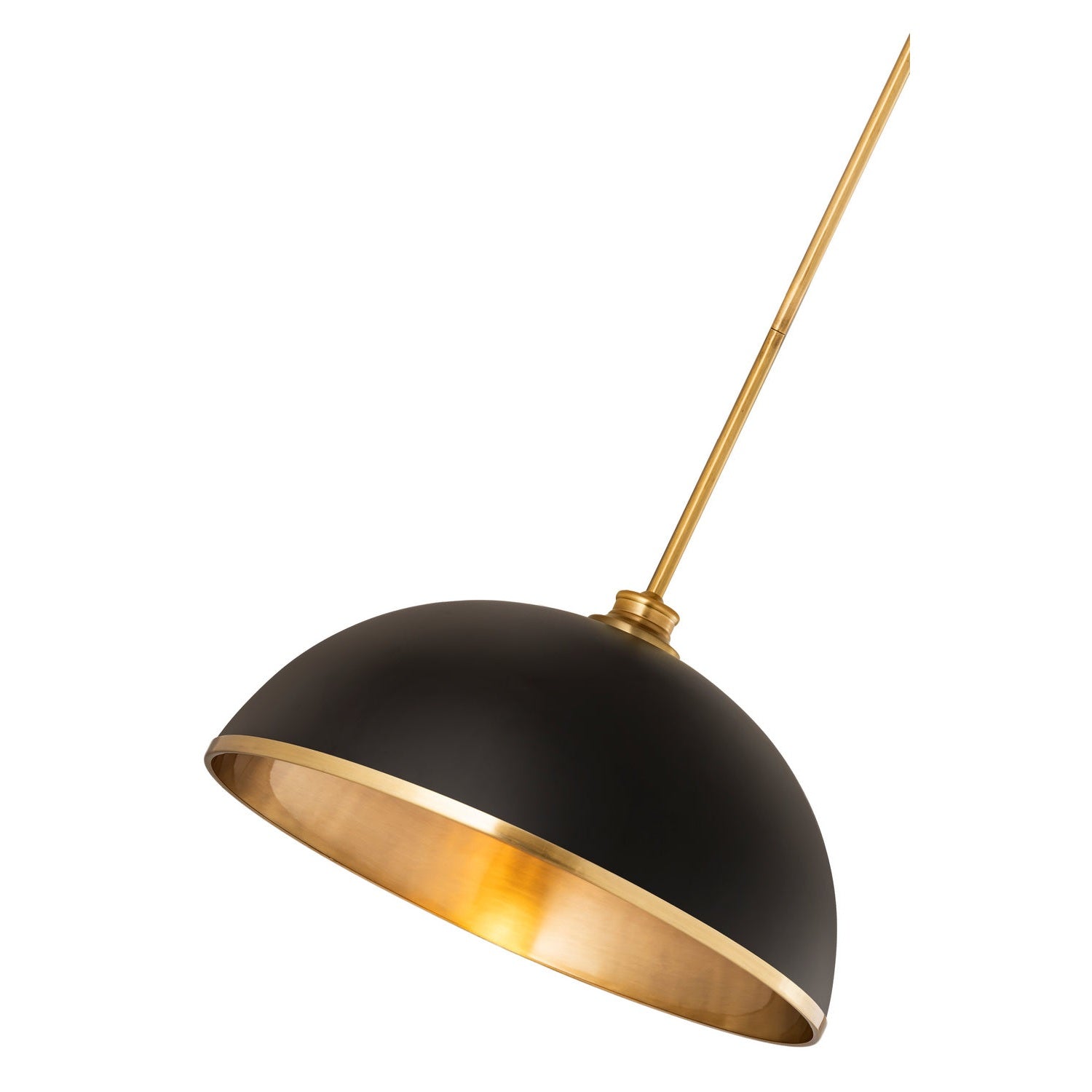 Z-Lite - 1004P20-MB-RB - One Light Pendant - Landry - Matte Black + Rubbed Brass