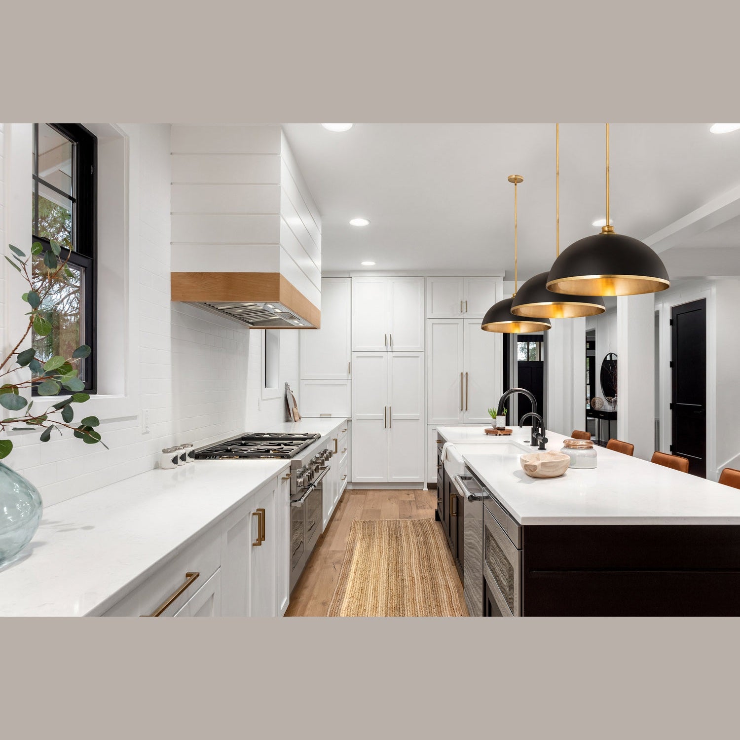 Z-Lite - 1004P20-MB-RB - One Light Pendant - Landry - Matte Black + Rubbed Brass