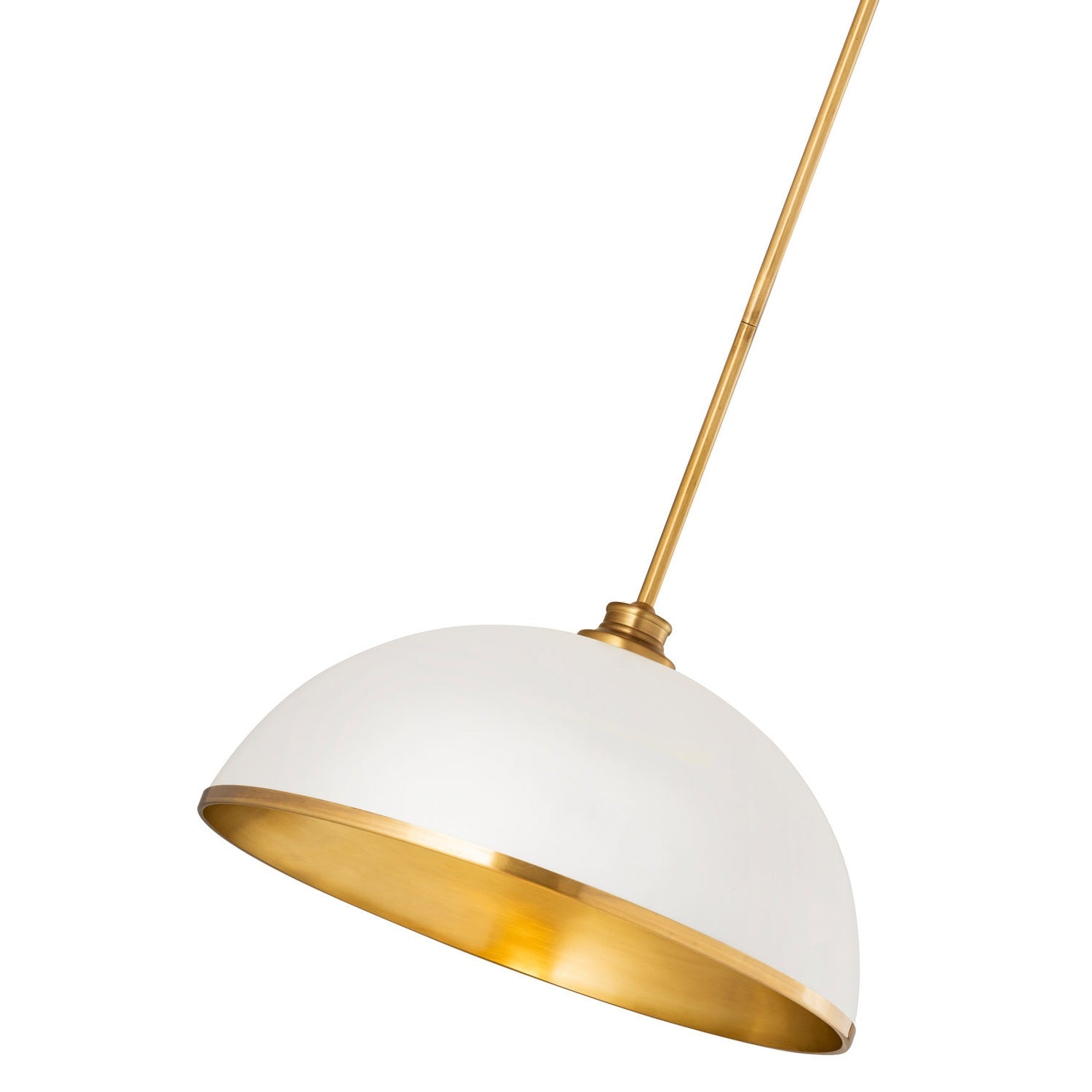 Z-Lite - 1004P20-MW-RB - One Light Pendant - Landry - Matte White + Rubbed Brass
