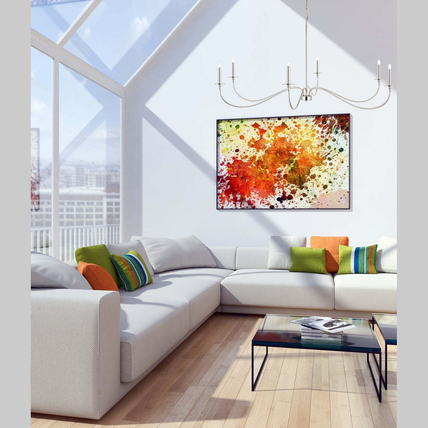 Z-Lite - 2301-63PN - Six Light Chandelier - Arrington - Polished Nickel