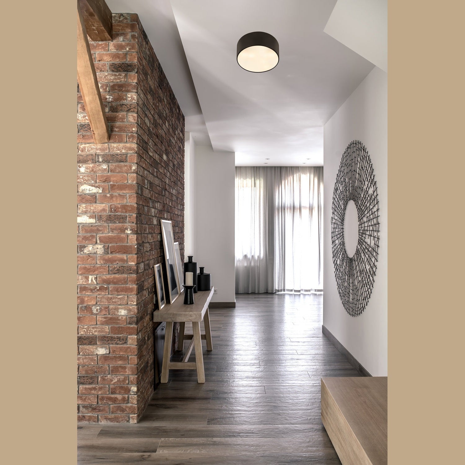 Z-Lite - 2302F2-MB - Two Light Flush Mount - Harley - Matte Black