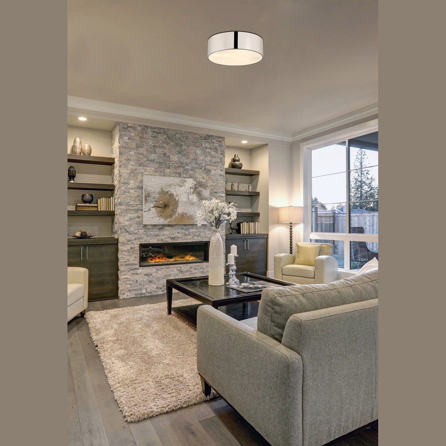 Z-Lite - 2302F3-CH - Three Light Flush Mount - Harley - Chrome