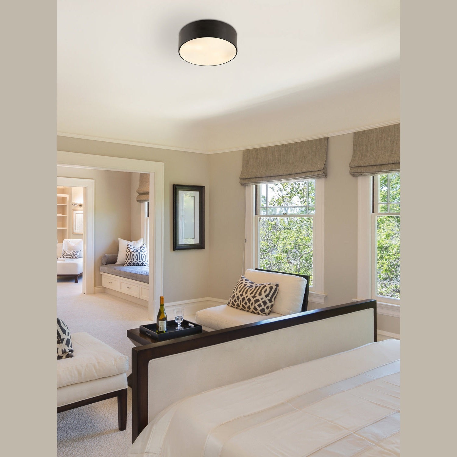 Z-Lite - 2302F3-MB - Three Light Flush Mount - Harley - Matte Black