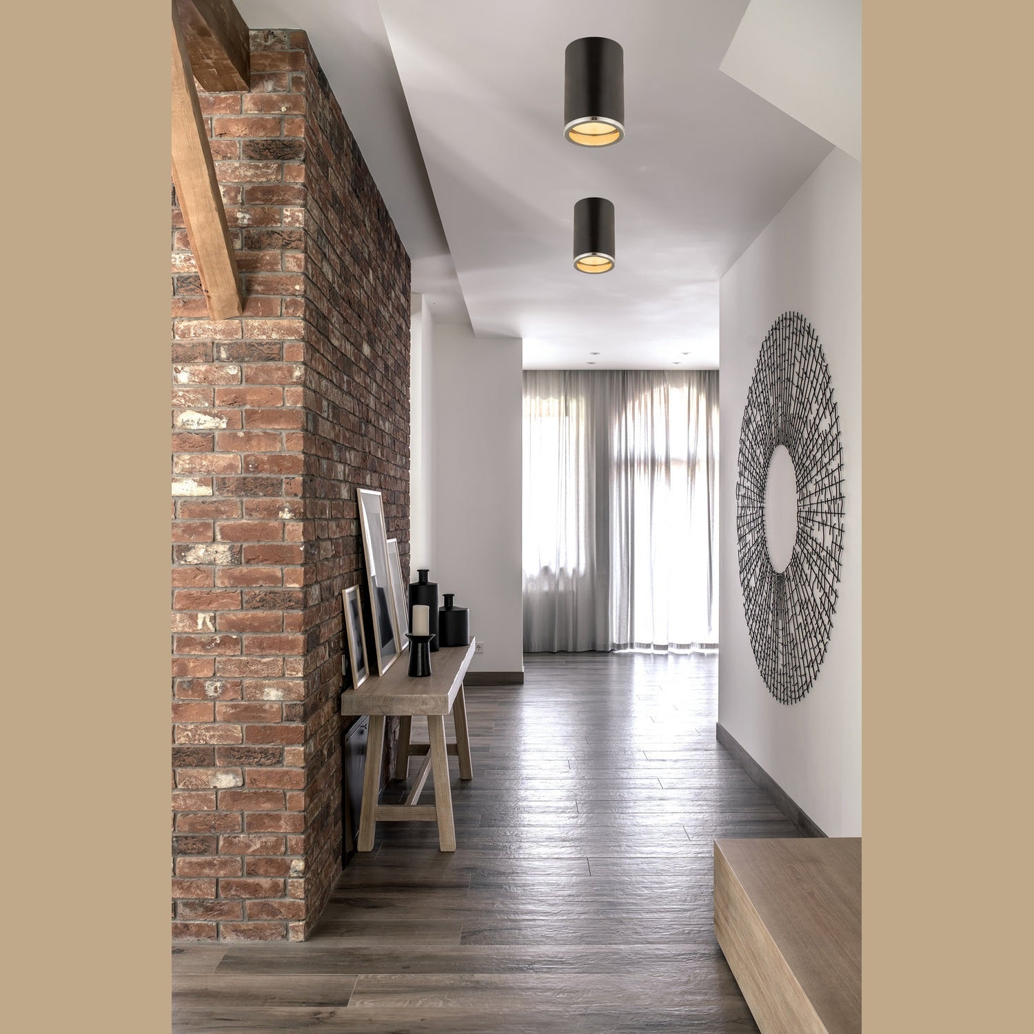 Z-Lite - 2303F1-MB-CH - One Light Flush Mount - Arlo - Matte Black + Chrome