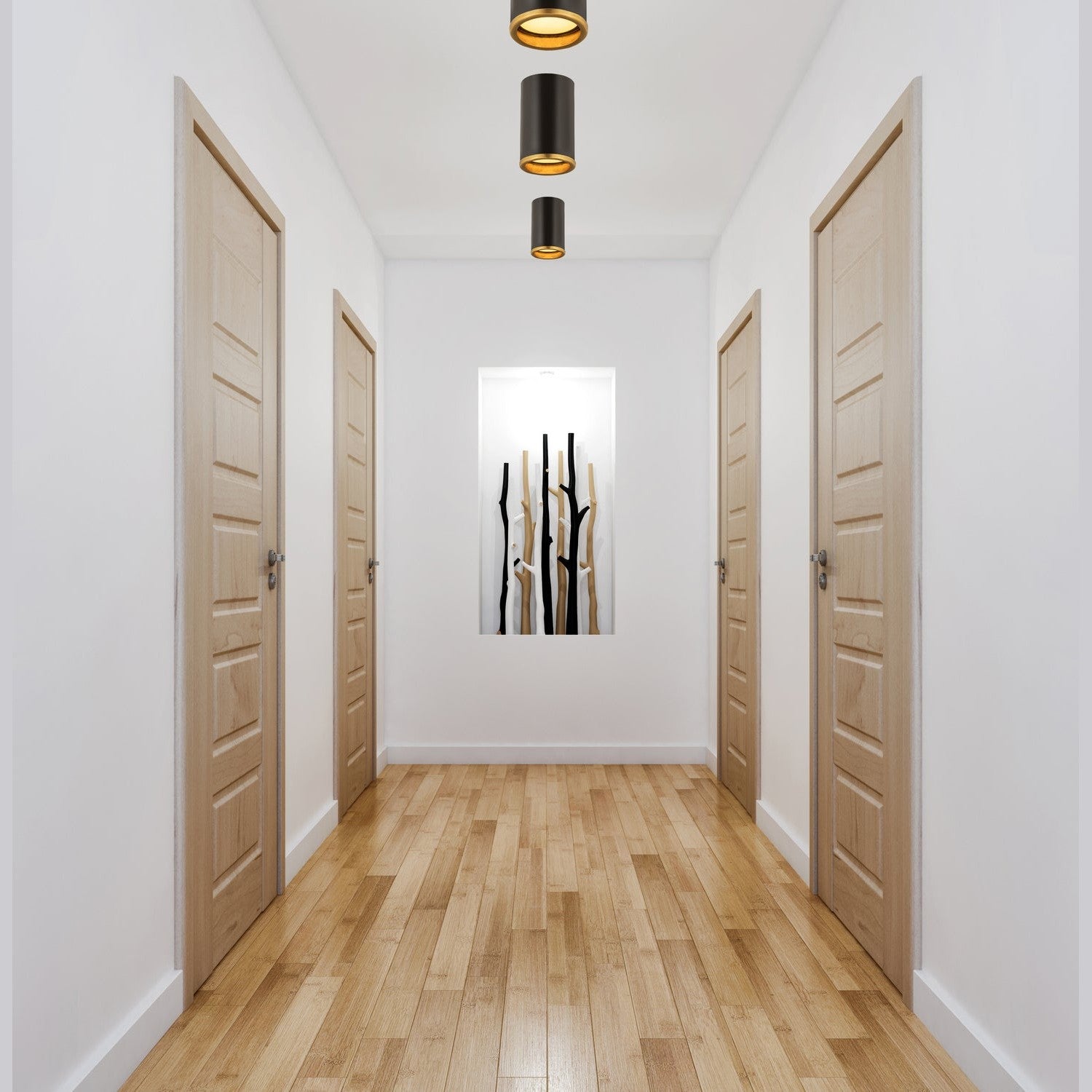 Z-Lite - 2303F1-MB-RB - One Light Flush Mount - Arlo - Matte Black + Rubbed Brass