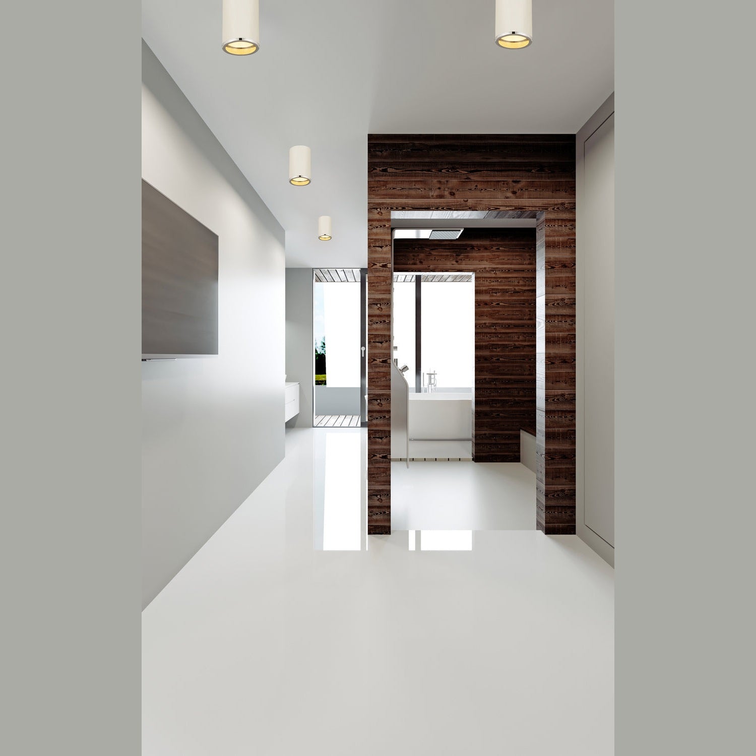 Z-Lite - 2303F1-MW-CH - One Light Flush Mount - Arlo - Matte White + Chrome