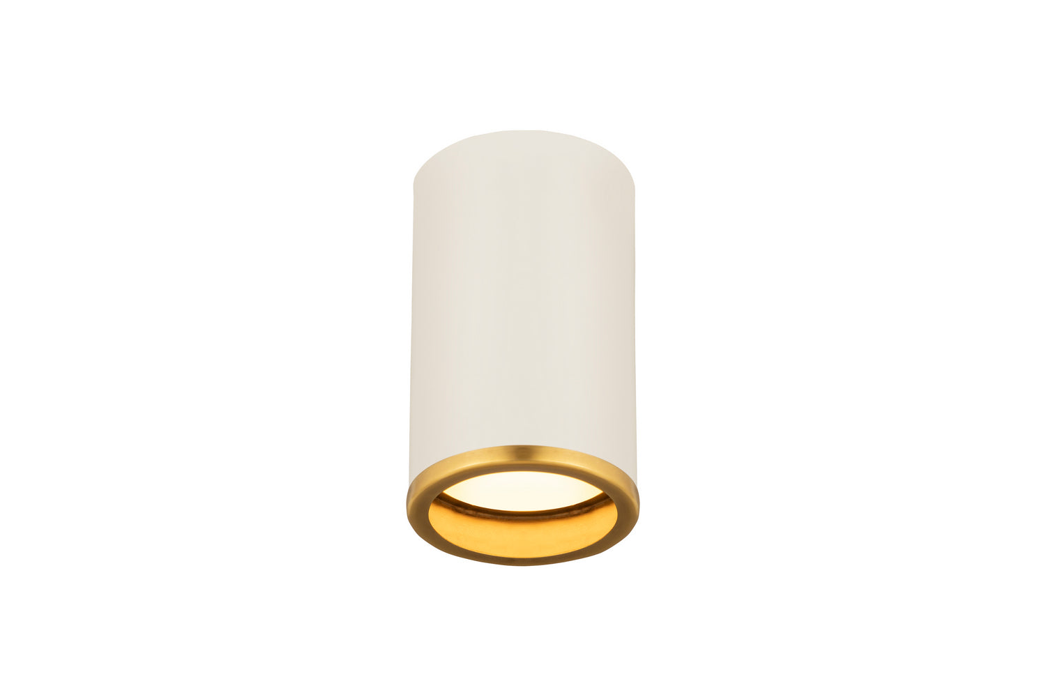 Z-Lite - 2303F1-MW-RB - One Light Flush Mount - Arlo - Matte White + Rubbed Brass