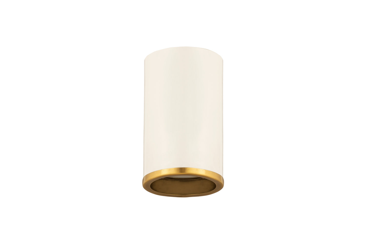 Z-Lite - 2303F1-MW-RB - One Light Flush Mount - Arlo - Matte White + Rubbed Brass