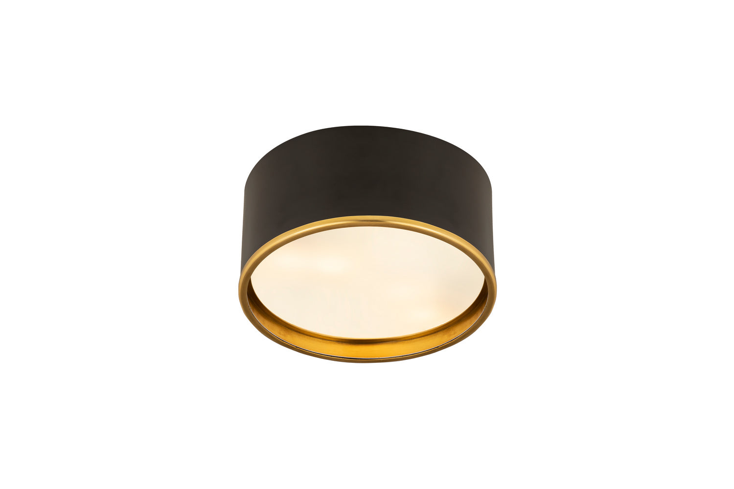 Z-Lite - 2303F2-MB-RB - Two Light Flush Mount - Arlo - Matte Black + Rubbed Brass