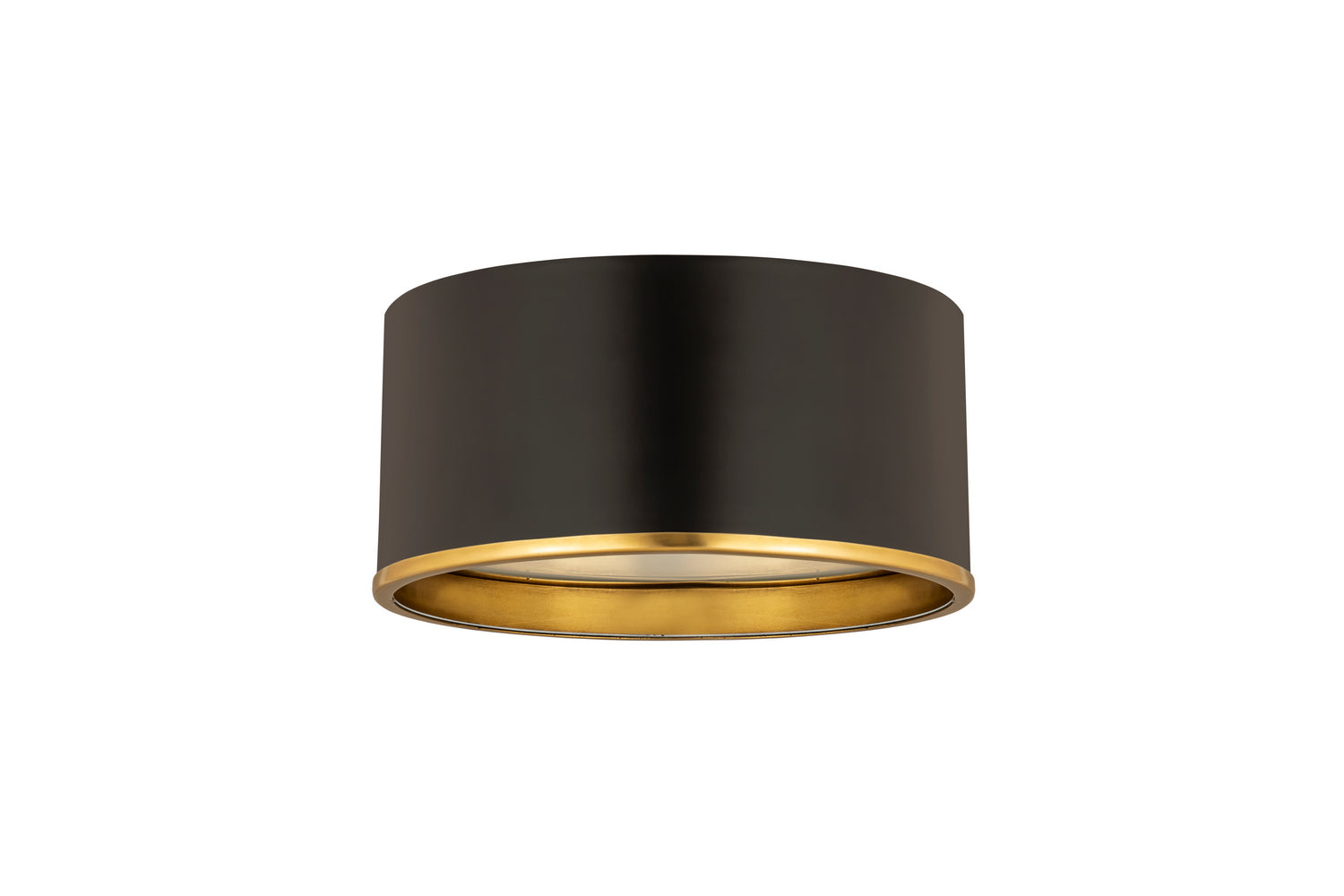 Z-Lite - 2303F2-MB-RB - Two Light Flush Mount - Arlo - Matte Black + Rubbed Brass