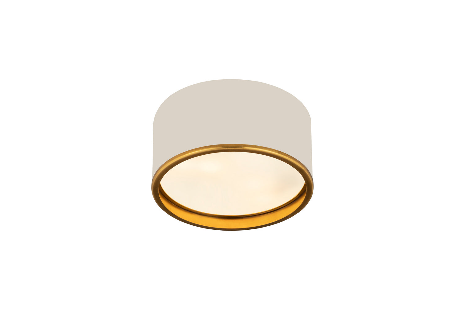 Z-Lite - 2303F2-MW-RB - Two Light Flush Mount - Arlo - Matte White + Rubbed Brass