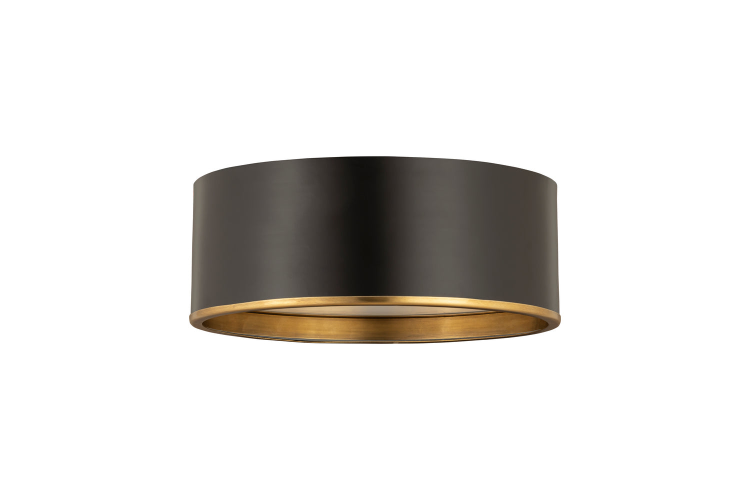 Z-Lite - 2303F3-MB-RB - Three Light Flush Mount - Arlo - Matte Black + Rubbed Brass