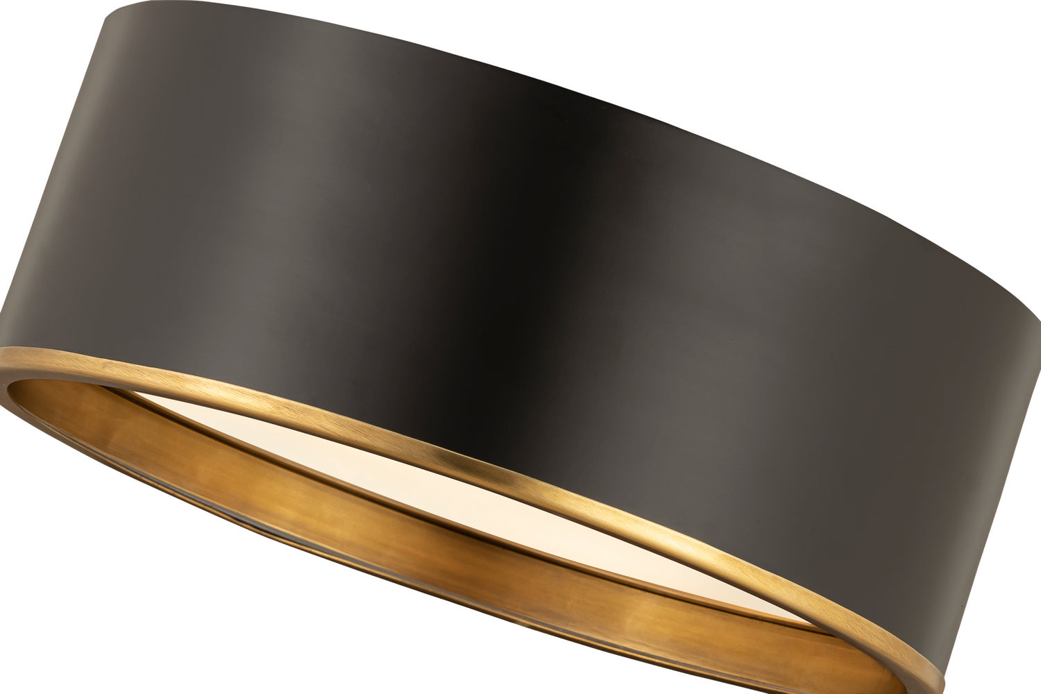 Z-Lite - 2303F3-MB-RB - Three Light Flush Mount - Arlo - Matte Black + Rubbed Brass