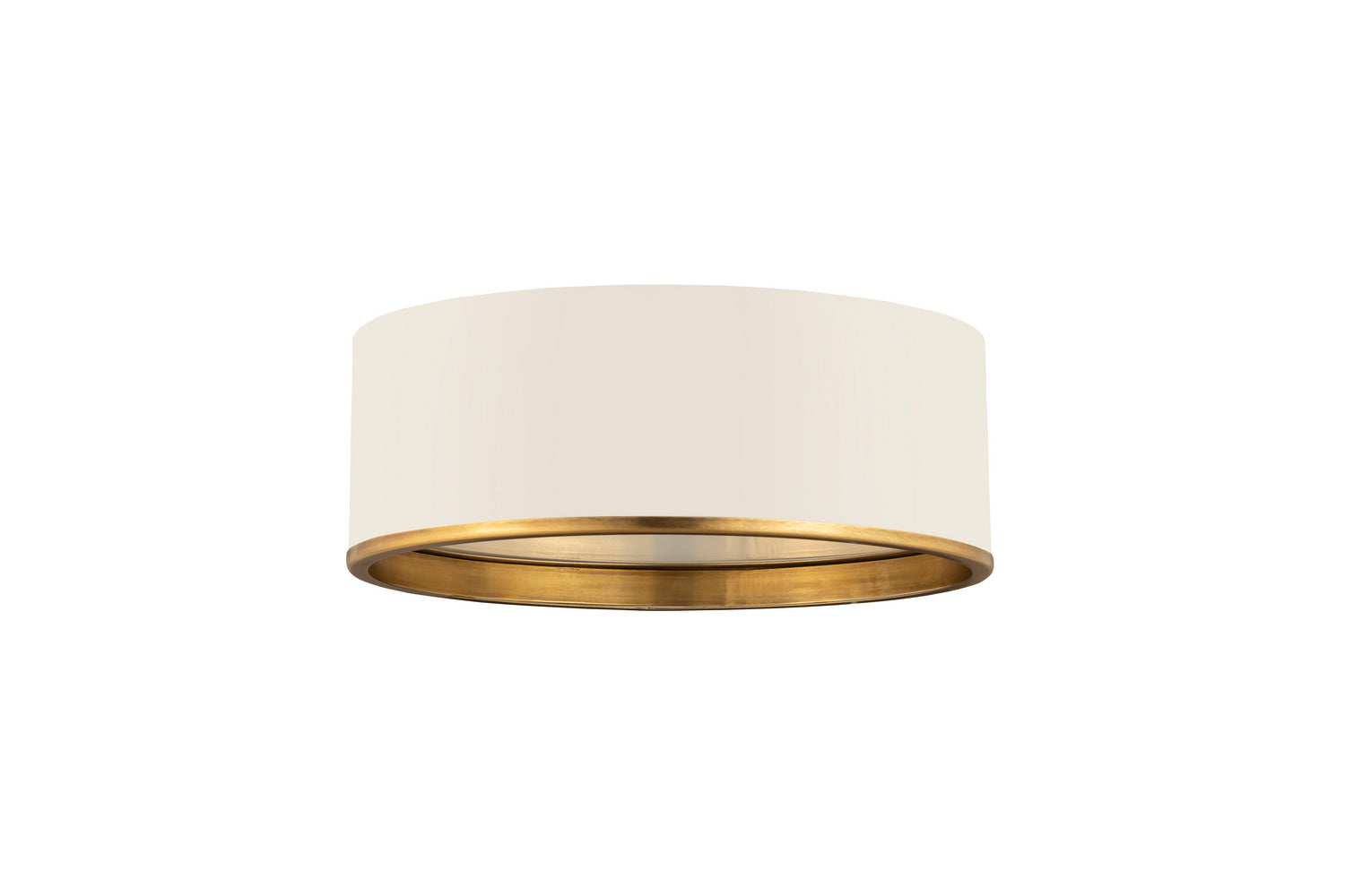 Z-Lite - 2303F3-MW-RB - Three Light Flush Mount - Arlo - Matte White + Rubbed Brass