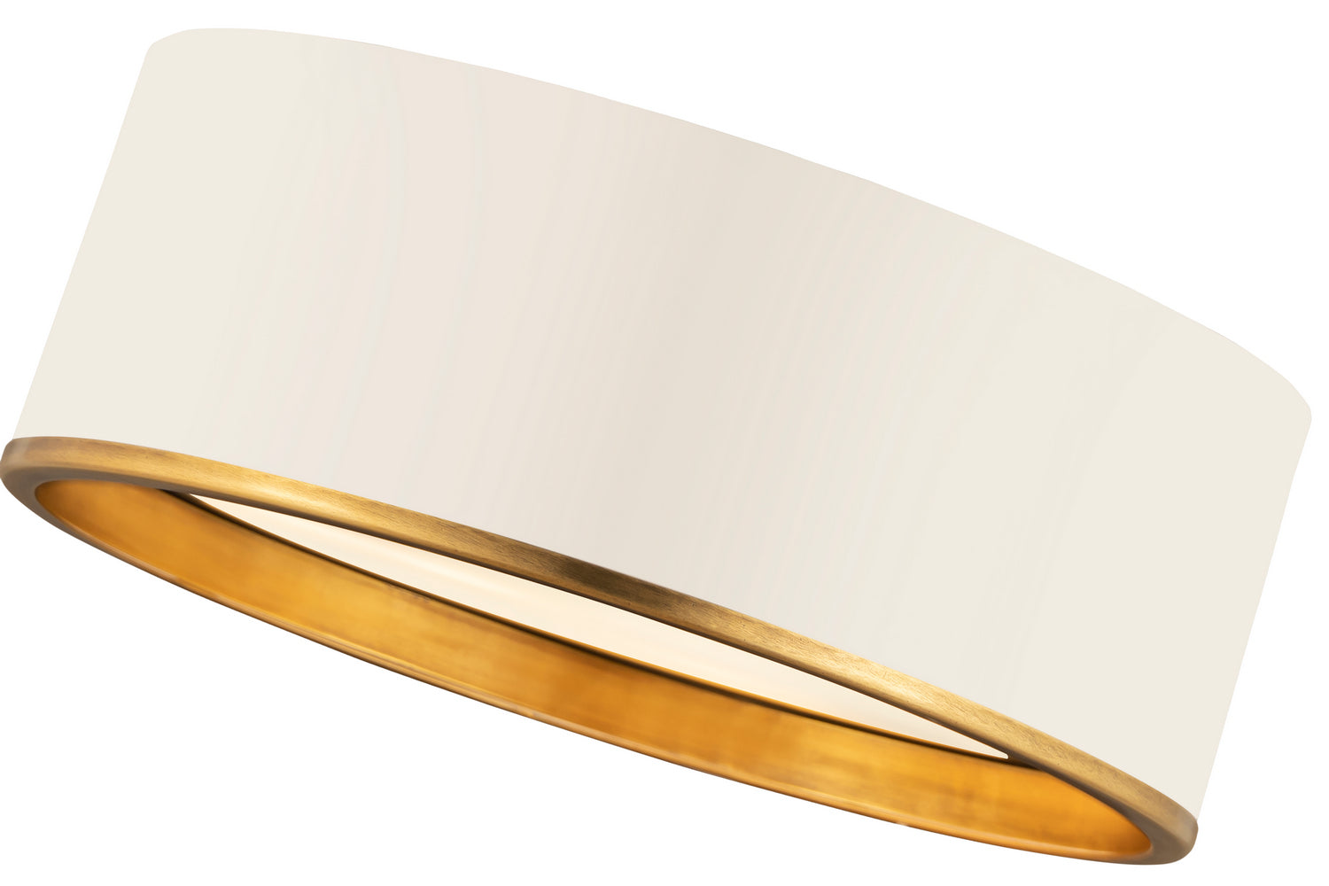 Z-Lite - 2303F3-MW-RB - Three Light Flush Mount - Arlo - Matte White + Rubbed Brass