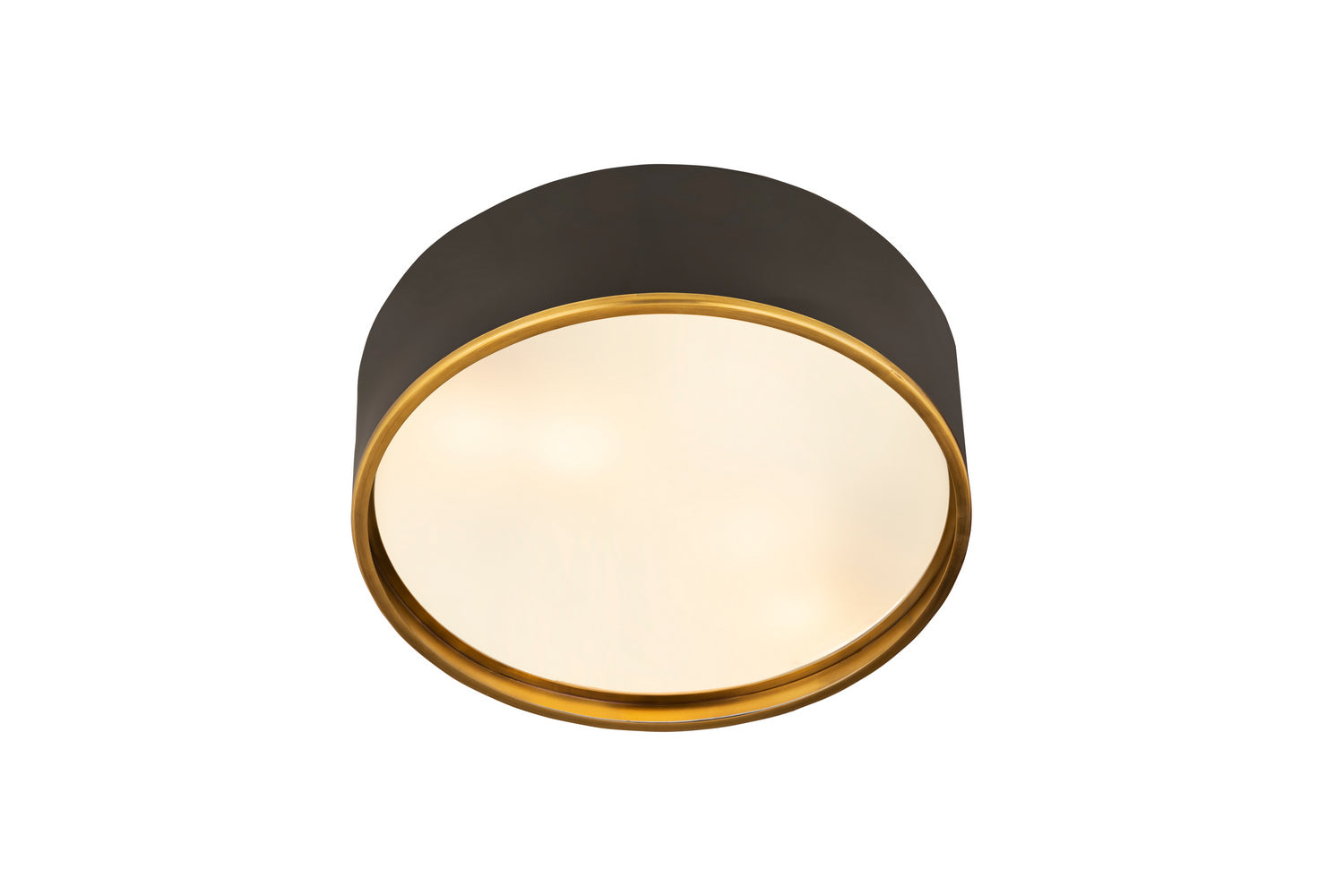 Z-Lite - 2303F4-MB-RB - Four Light Flush Mount - Arlo - Matte Black + Rubbed Brass