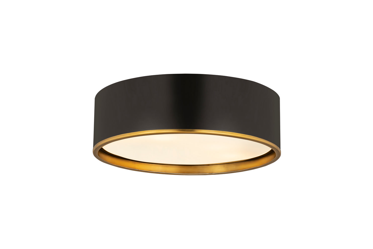 Z-Lite - 2303F4-MB-RB - Four Light Flush Mount - Arlo - Matte Black + Rubbed Brass