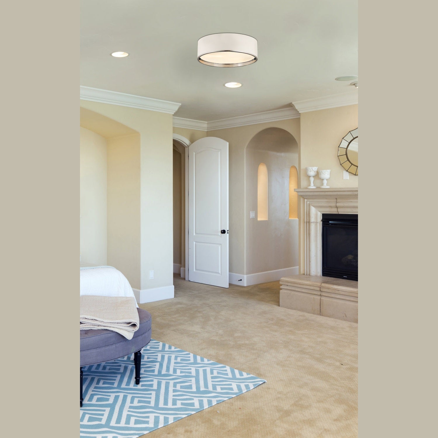 Z-Lite - 2303F4-MW-CH - Four Light Flush Mount - Arlo - Matte White + Chrome