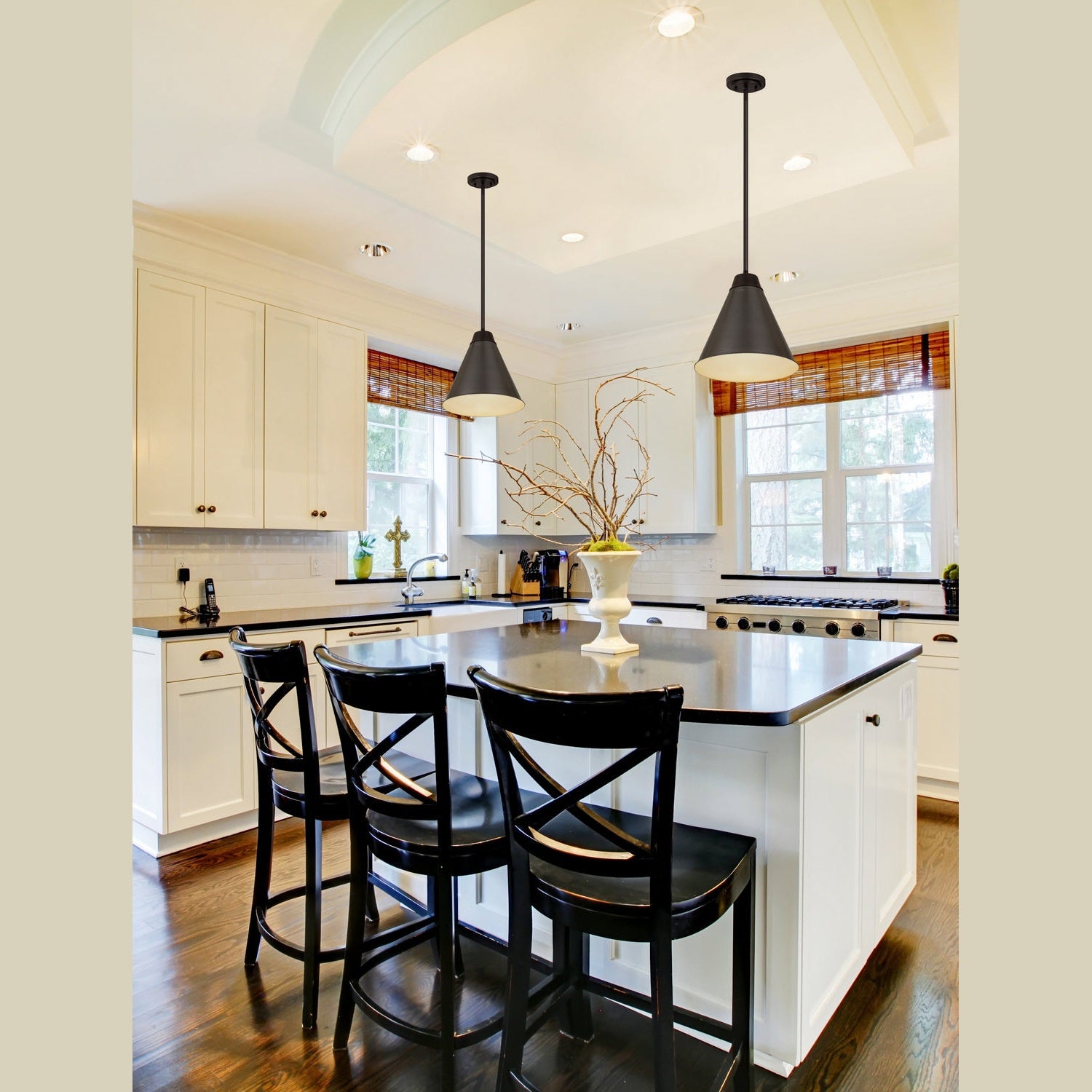 Z-Lite - 6011P12-BP - One Light Pendant - Eaton - Bronze Plate