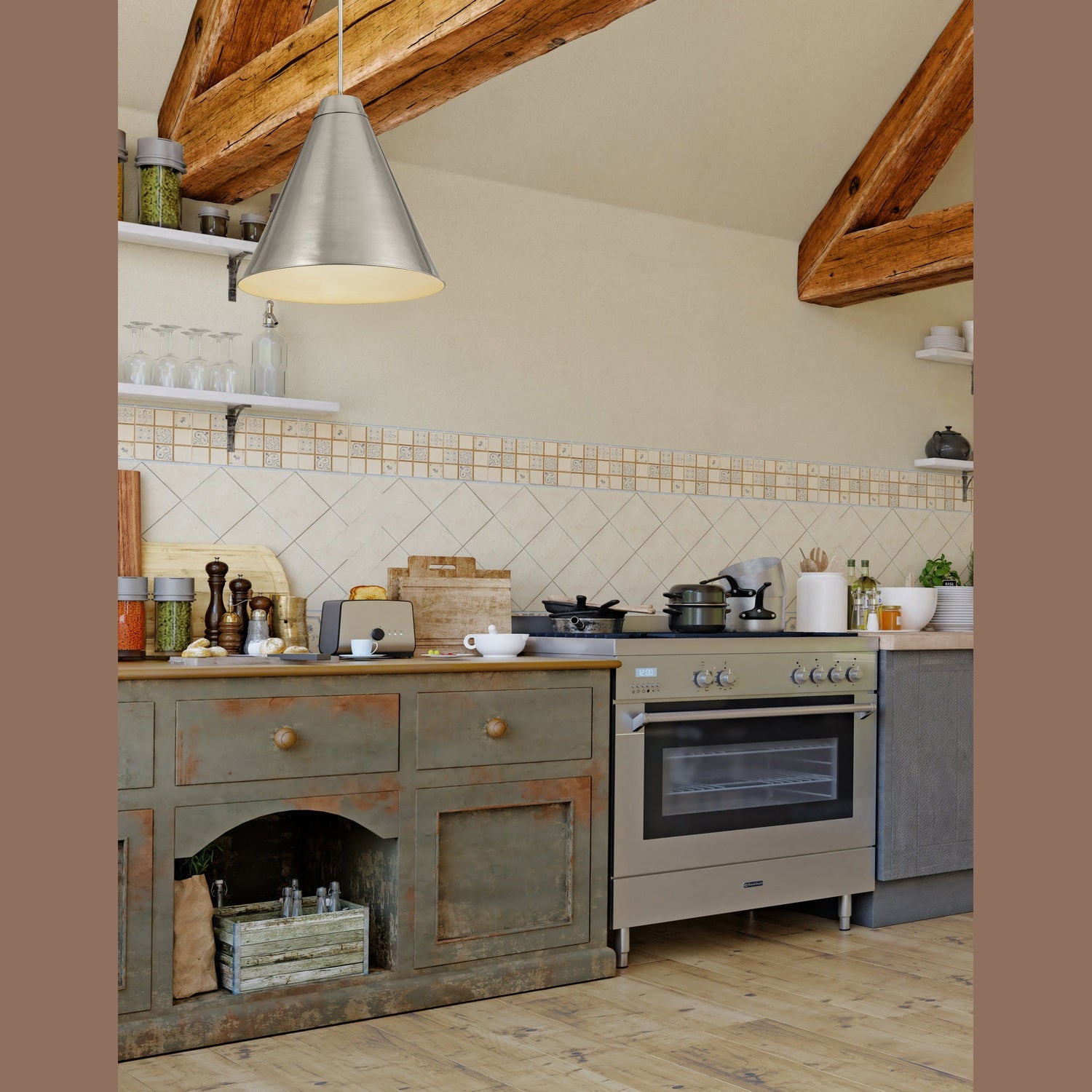 Z-Lite - 6011P24-BN - One Light Pendant - Eaton - Brushed Nickel