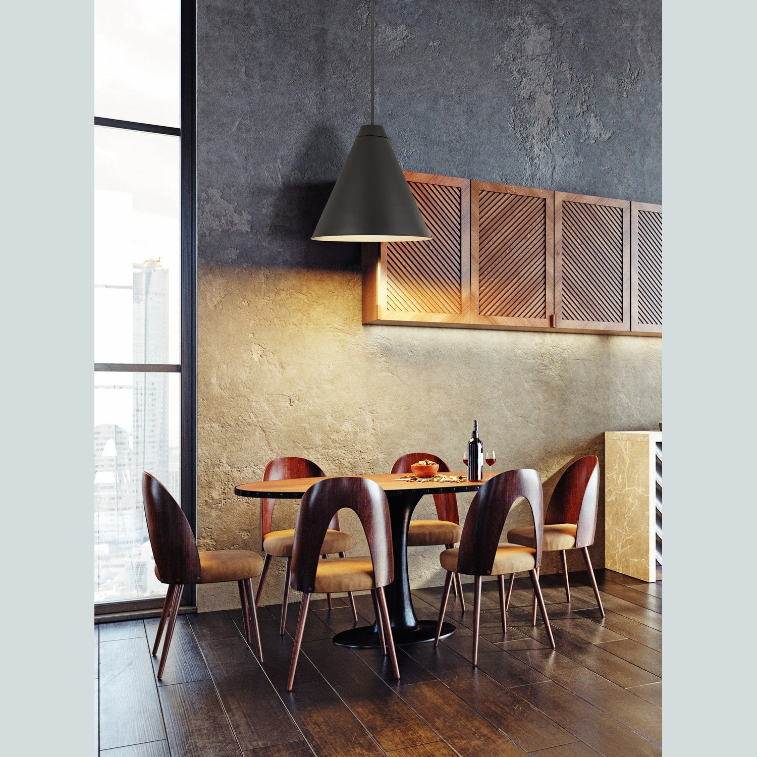 Z-Lite - 6011P24-MB - One Light Pendant - Eaton - Matte Black