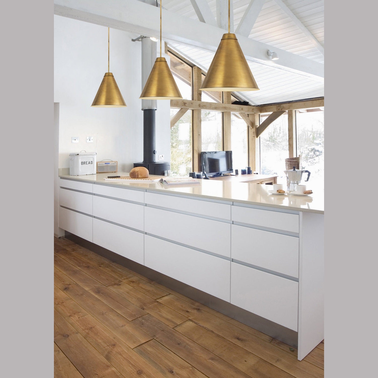 Z-Lite - 6011P24-RB - One Light Pendant - Eaton - Rubbed Brass