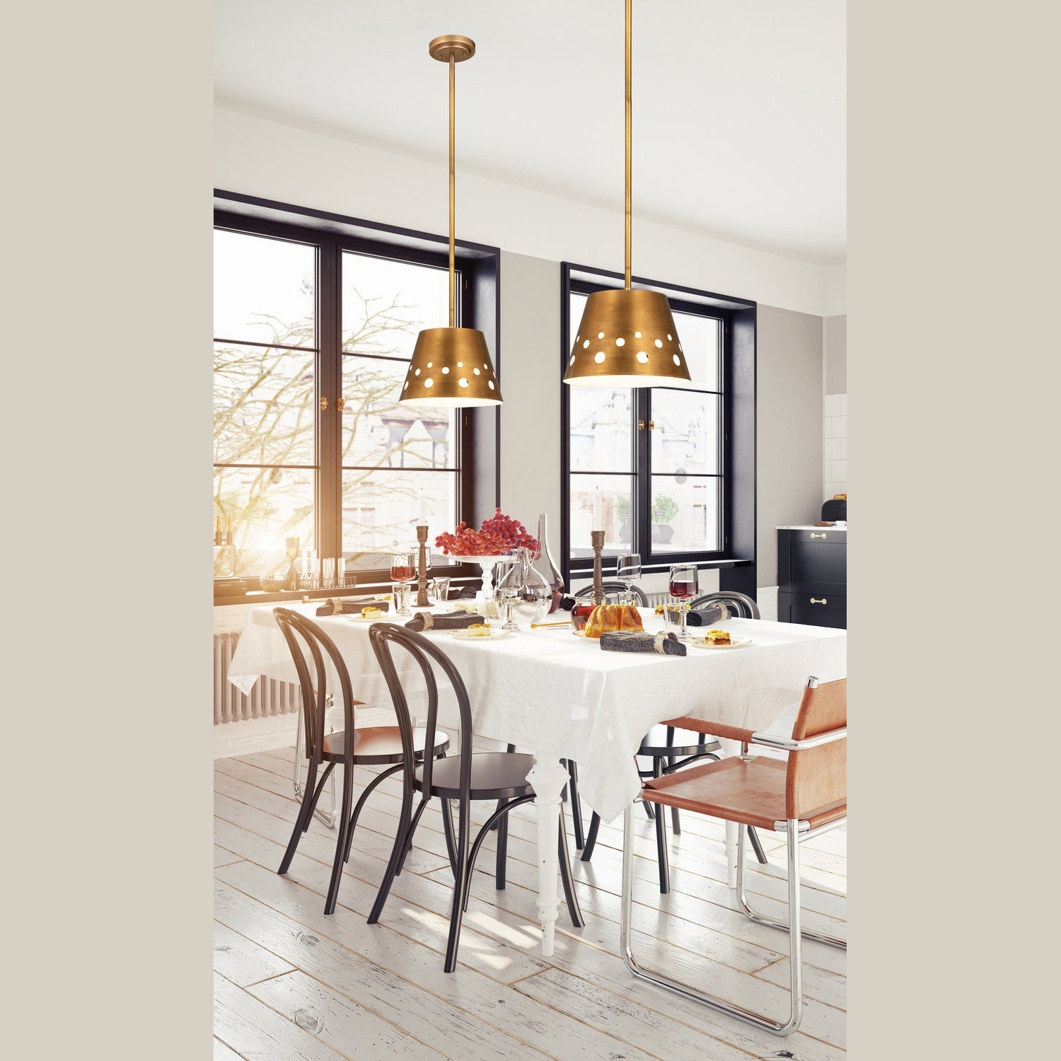 Z-Lite - 6014-12RB - One Light Pendant - Katie - Rubbed Brass
